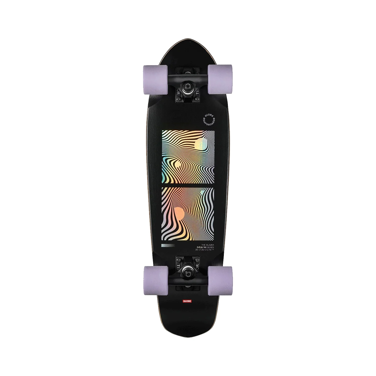 Globe Cruiser Skateboard Blazer Black/Purple 7.25" x 26"