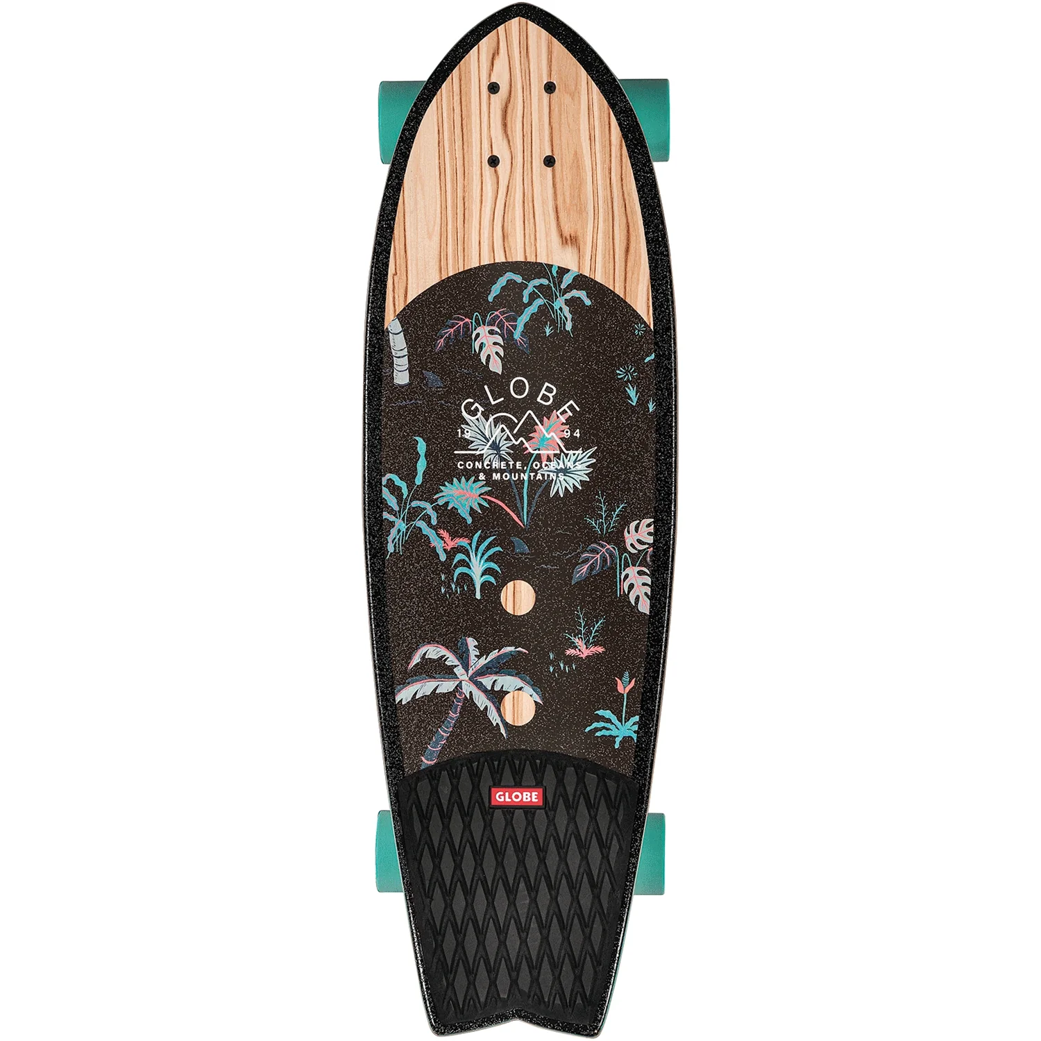 Globe Cruiser Sun City Olivewood/Neon Jungle 9" x 30" - Image 2