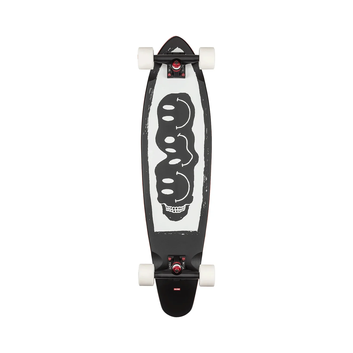 Globe Longboard Bells Black/White/Red 8.5" x 34" Kicktail