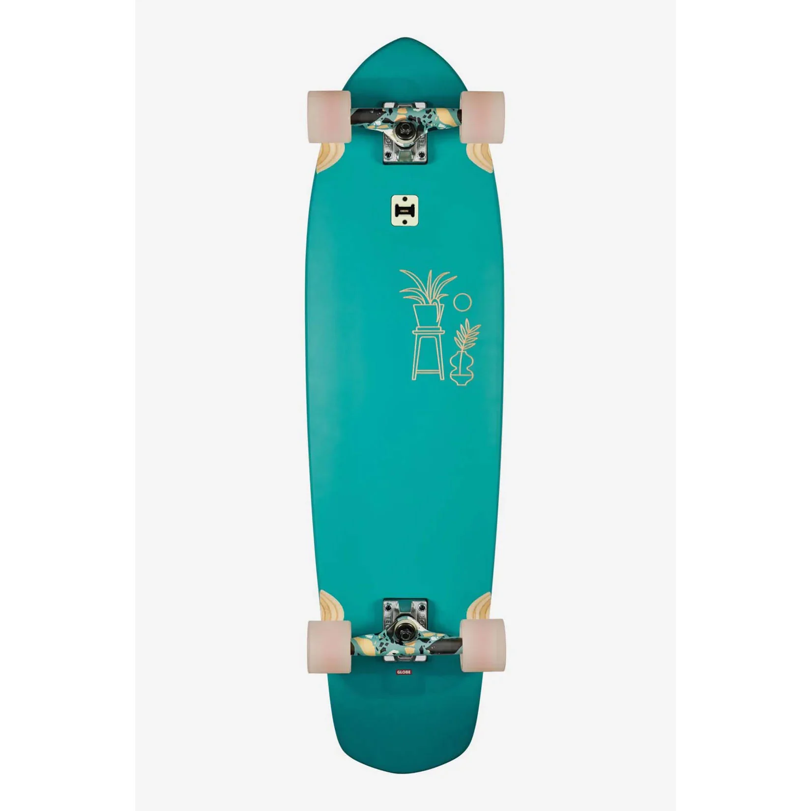 Globe Longboard Blazer XL Lagoon/Terrazzo 9.75" x 36.25" Kicktail Cruiser - Image 2