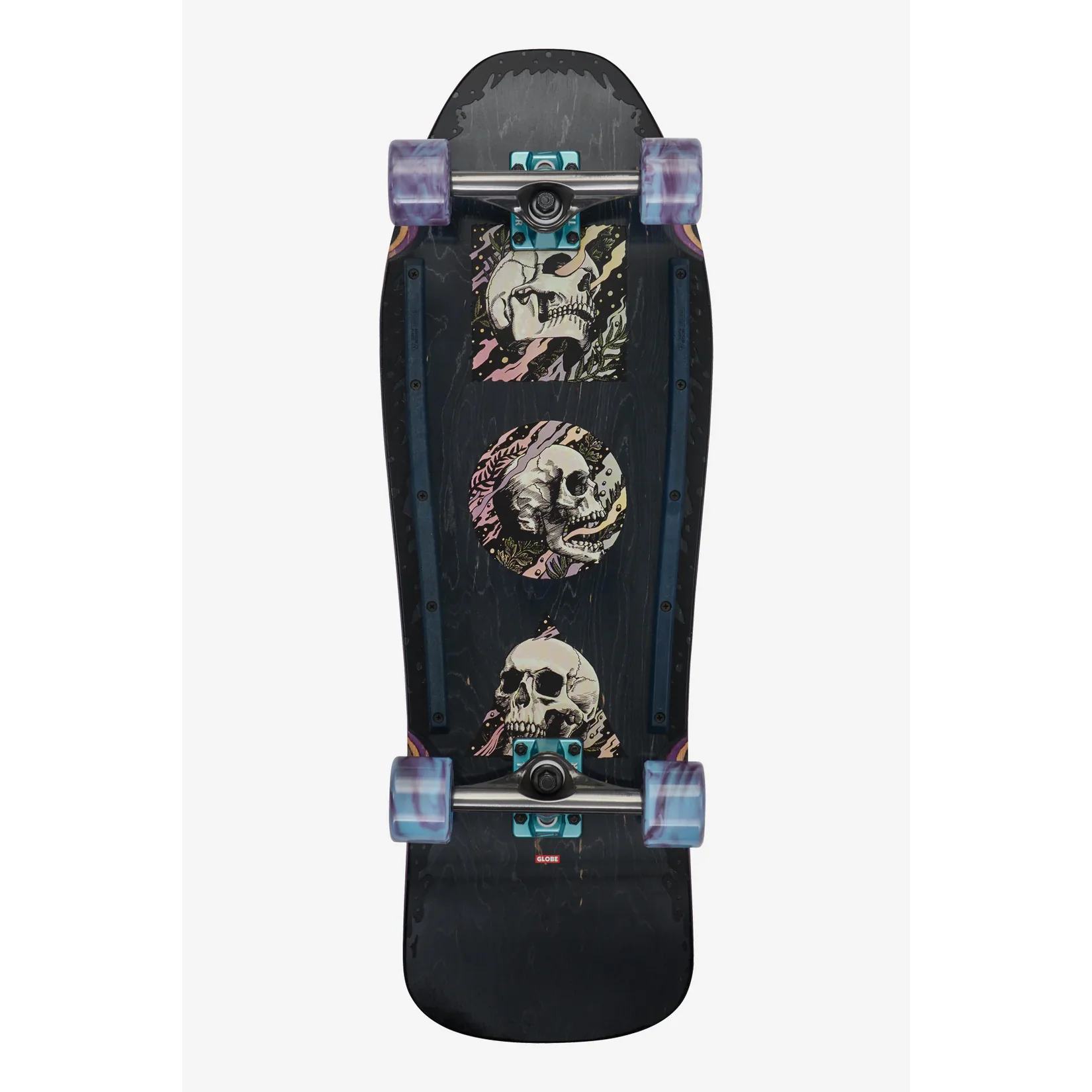 Globe Skateboard Complete Phantom Old School Cruiser Black/Skull Stack 10" x 31"