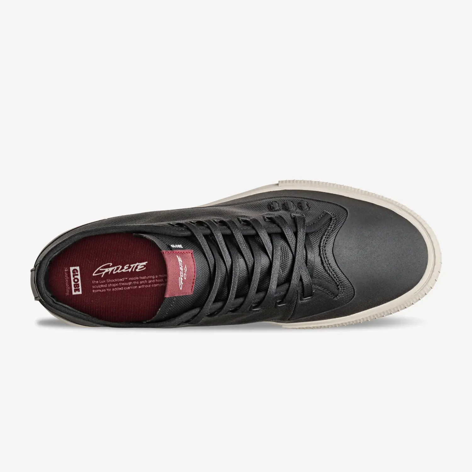 Globe Skateboard Shoes Gillette Mid Black/Cream - Image 2