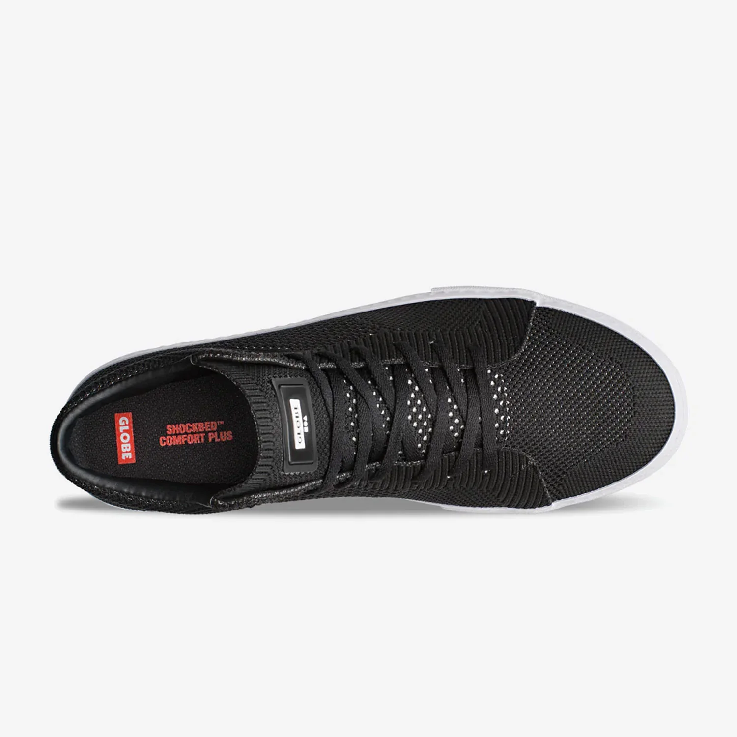 Globe Skateboard Shoes LA Knit Black/White - Image 2