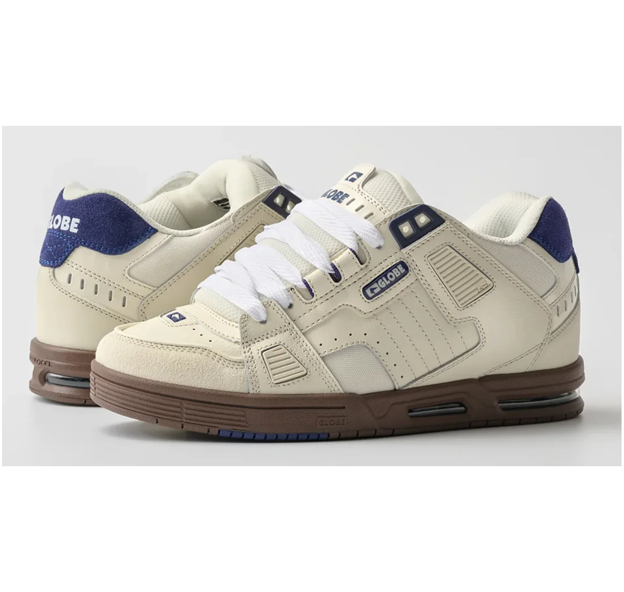 Globe Skateboard Shoes Sabre Antique White/Blue - Image 4