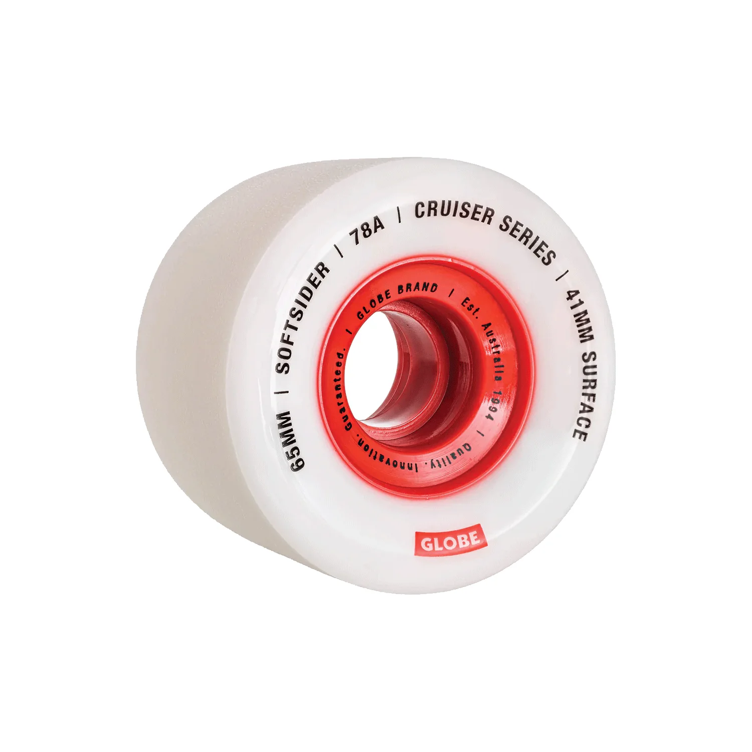 Globe Wheels Softsider 65mm 78A White/Red - Image 2