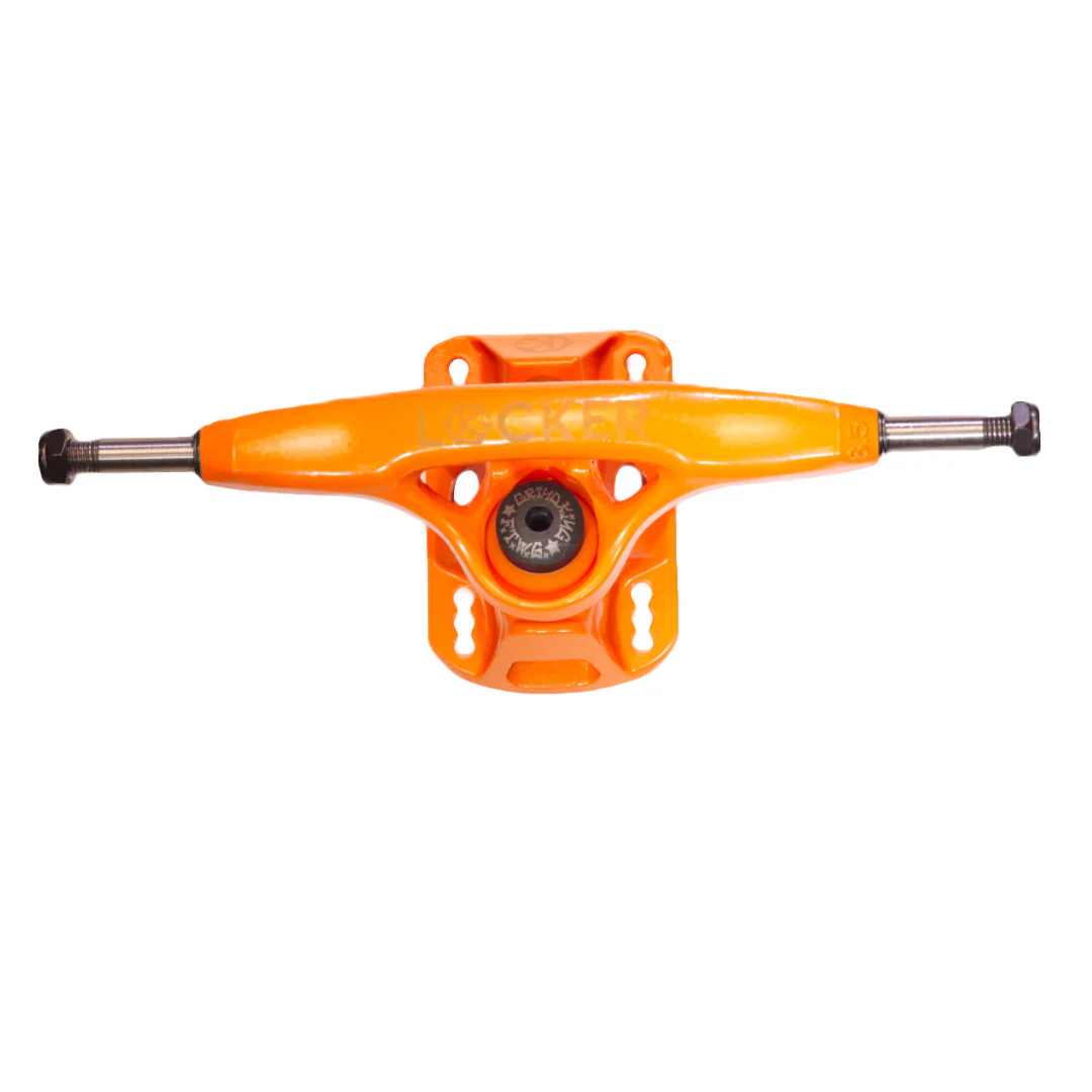 Grind King Skateboard Trucks Locker 2 8.5" Axle Orange (Pair) - Image 6