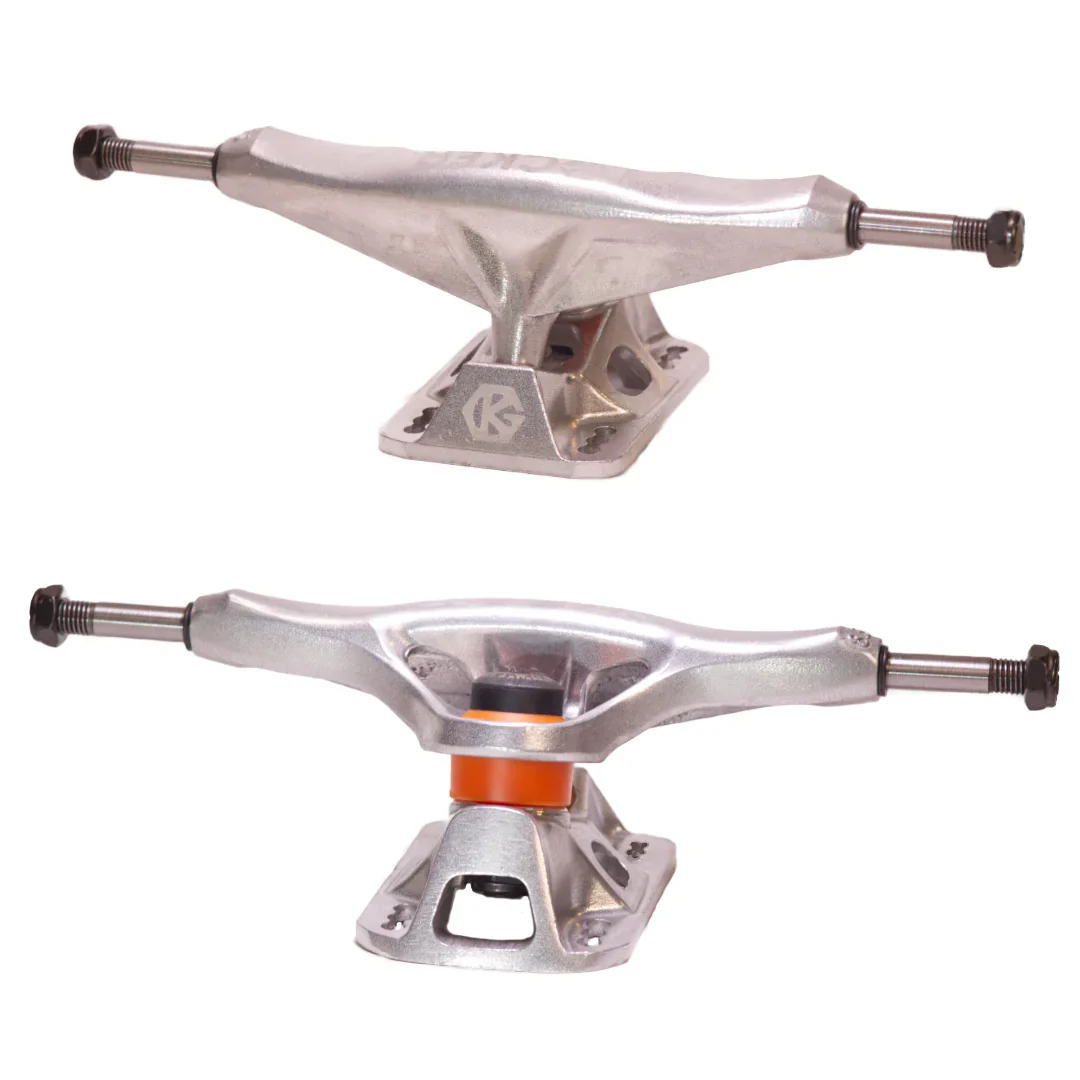 Grind King Skateboard Trucks Locker 2 8.5" Axle Silver (Pair)