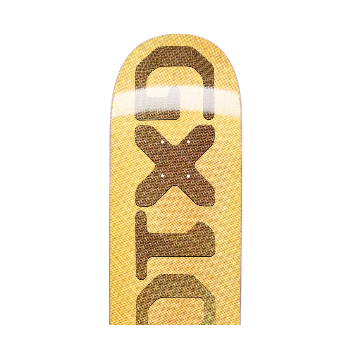 GX1000 Skateboard Deck Team OG Logo Goldish/Green 8.375" x 32.25" - Image 2