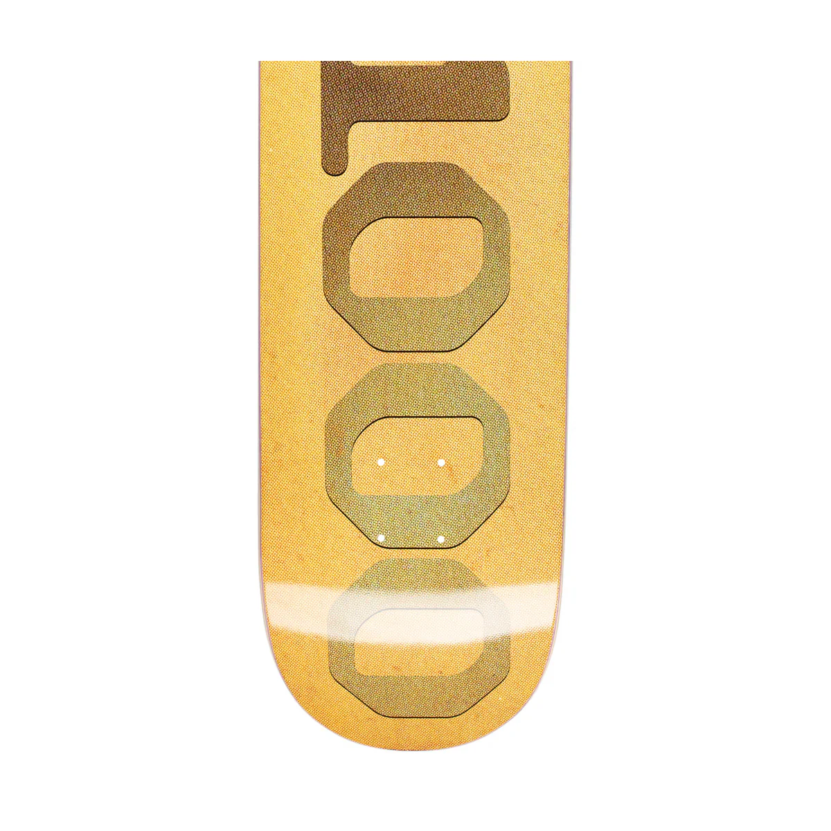 GX1000 Skateboard Deck Team OG Logo Goldish/Green 8.375" x 32.25" - Image 3