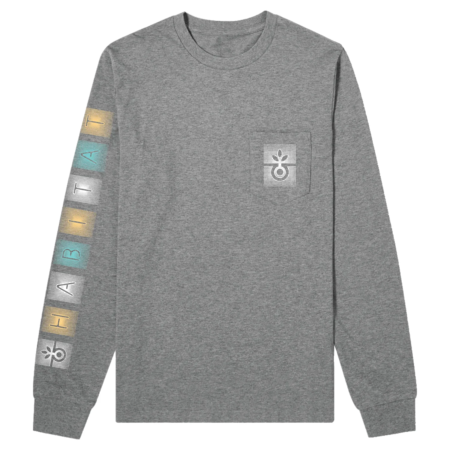 Habitat Skateboards Longsleeve Dot Gain Heather Grey