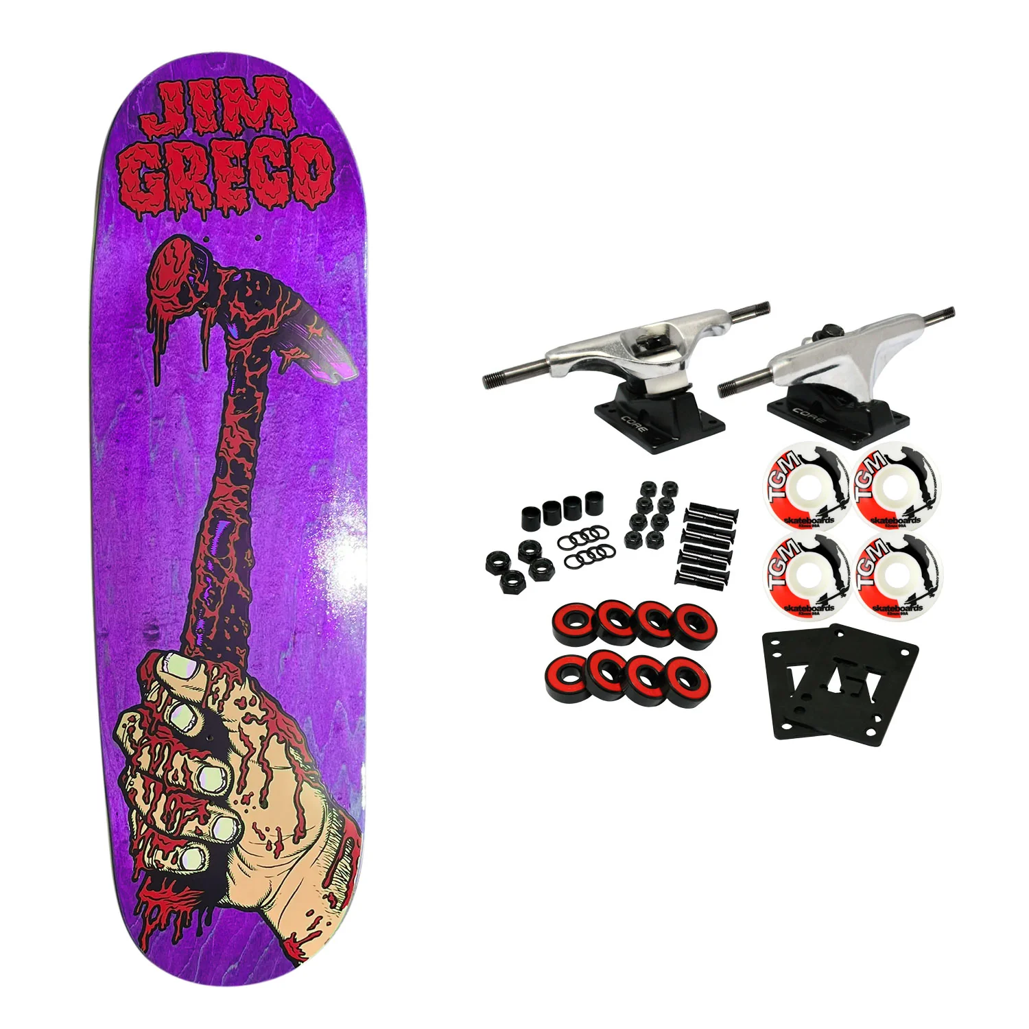 Hammers Skateboard Complete Jim Greco Bloody Hammer Purple 8.75"