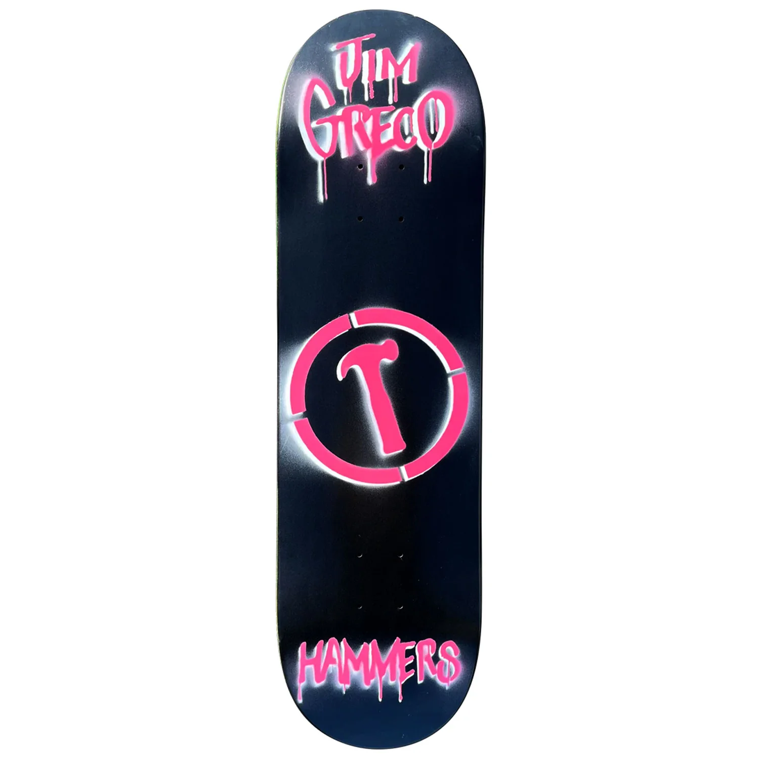 Hammers Skateboard Deck Jim Greco Hammer Logo Black/Berry Pink 8.25" x 31.75"