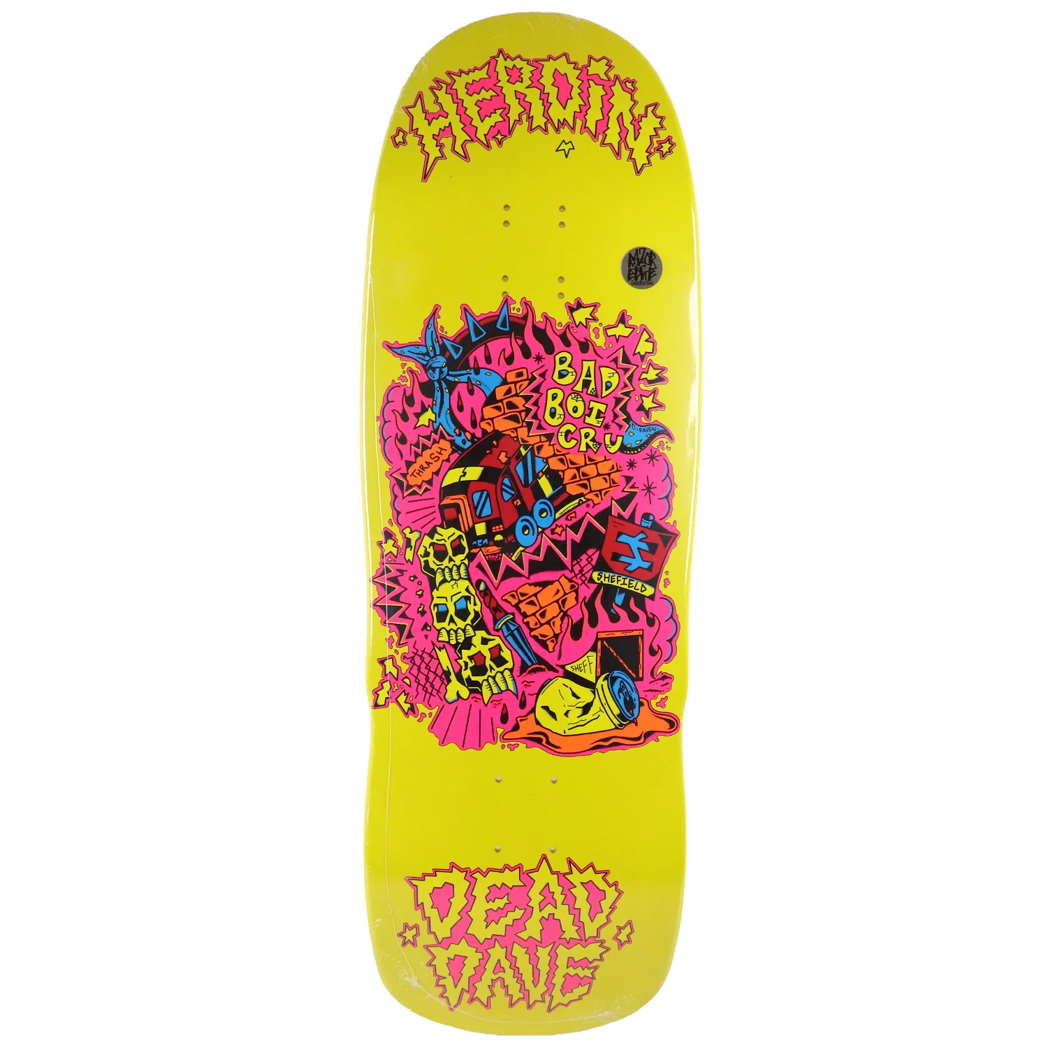 Heroin Premium Skateboard Complete Dead Dave Trainlines Slappy Trucks OJ Wheels and Quantum Snot Particles Bearings - Image 2