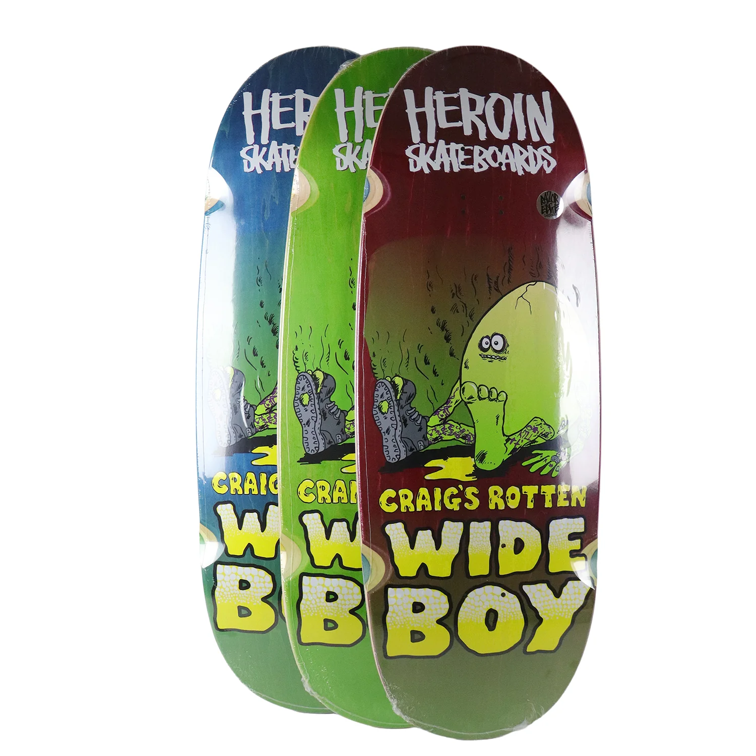 Heroin Skateboard Complete Craig Questions Rotten Wide Boy (Assorted) Assorted 10.75" x 31.3" - Image 2