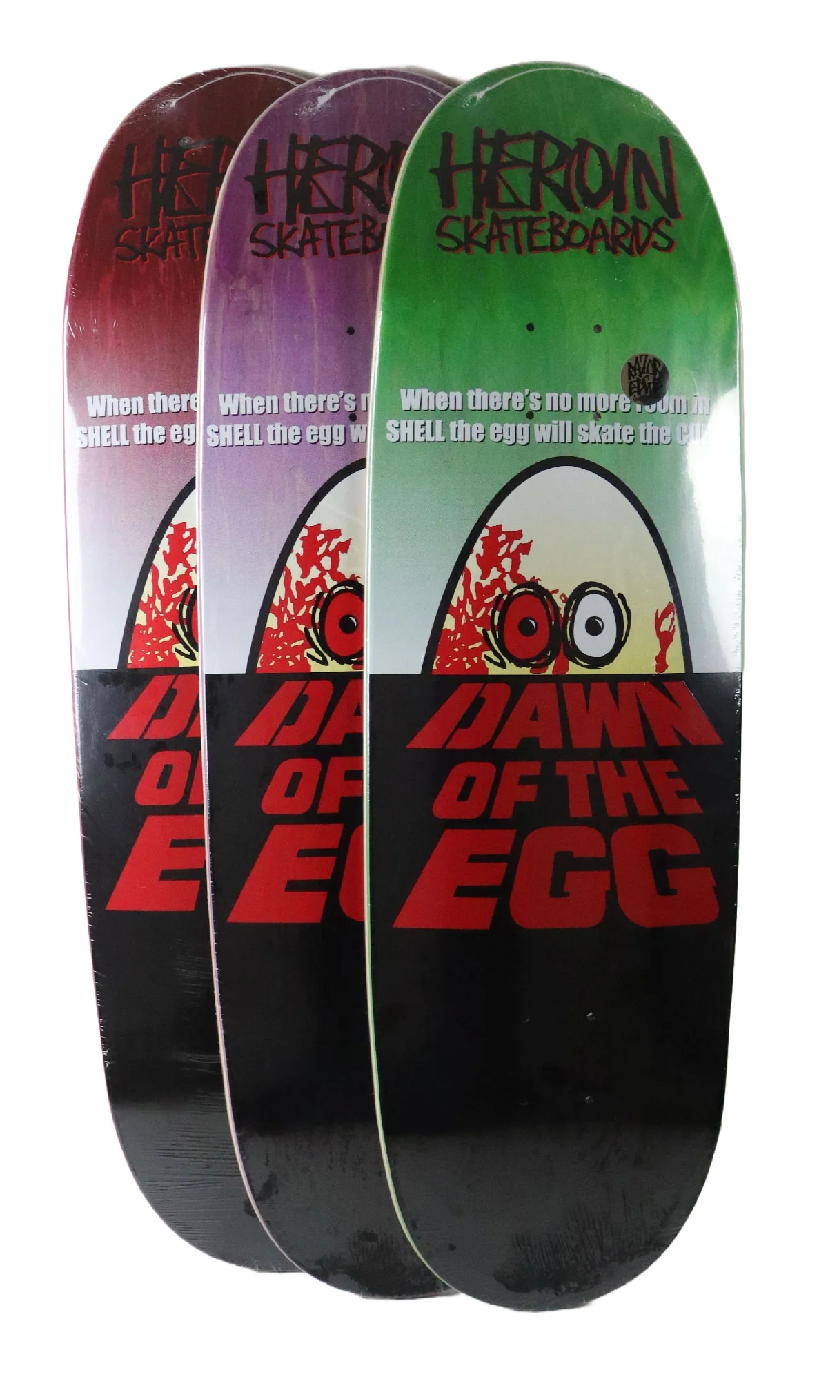 Heroin Skateboard Complete Dawn of the Egg (Assorted) 9.4" x 32" - Image 2