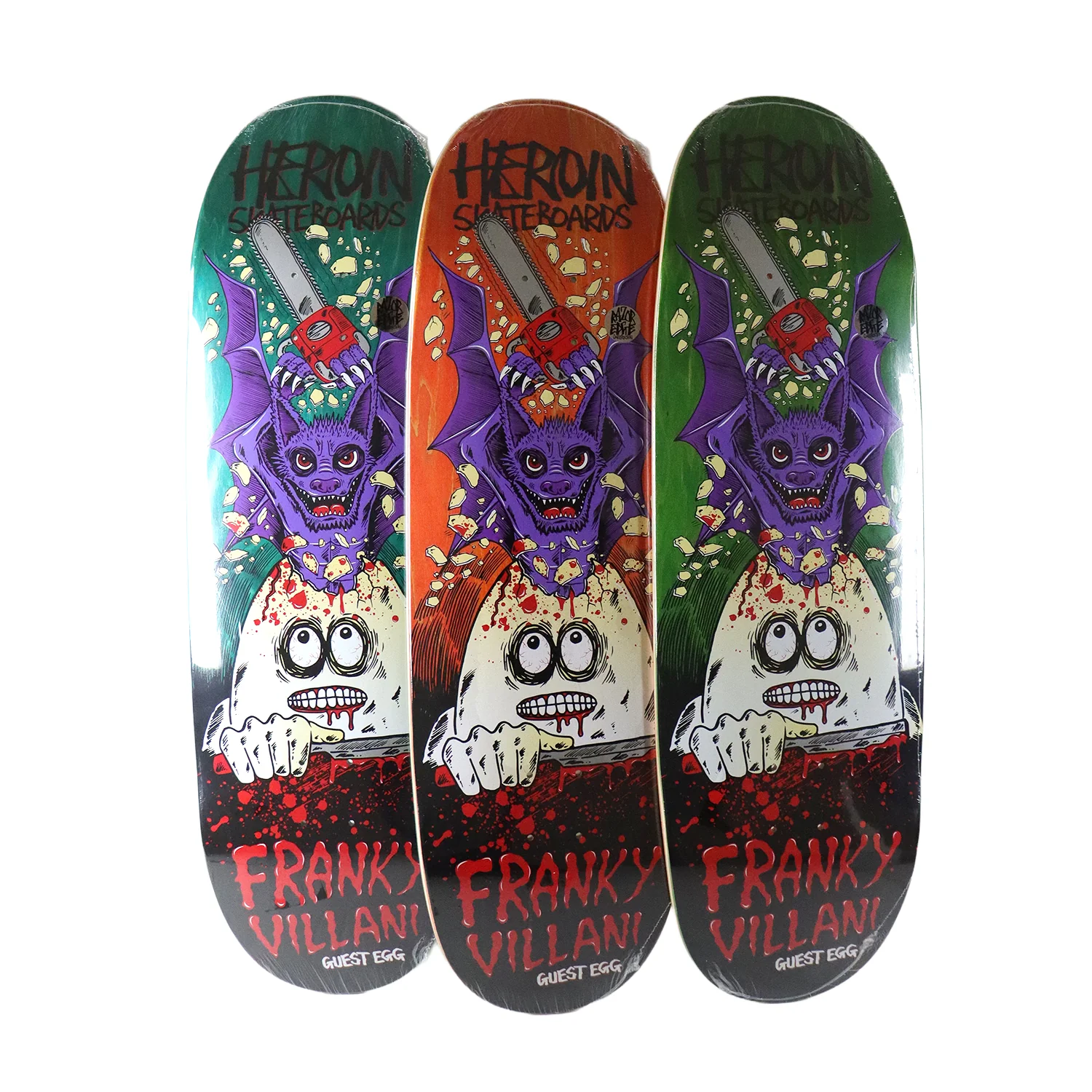 Heroin Skateboard Complete Franky Villani Guest Symmetrical (Assorted) Assorted 9.5" x 32.25" - Image 2
