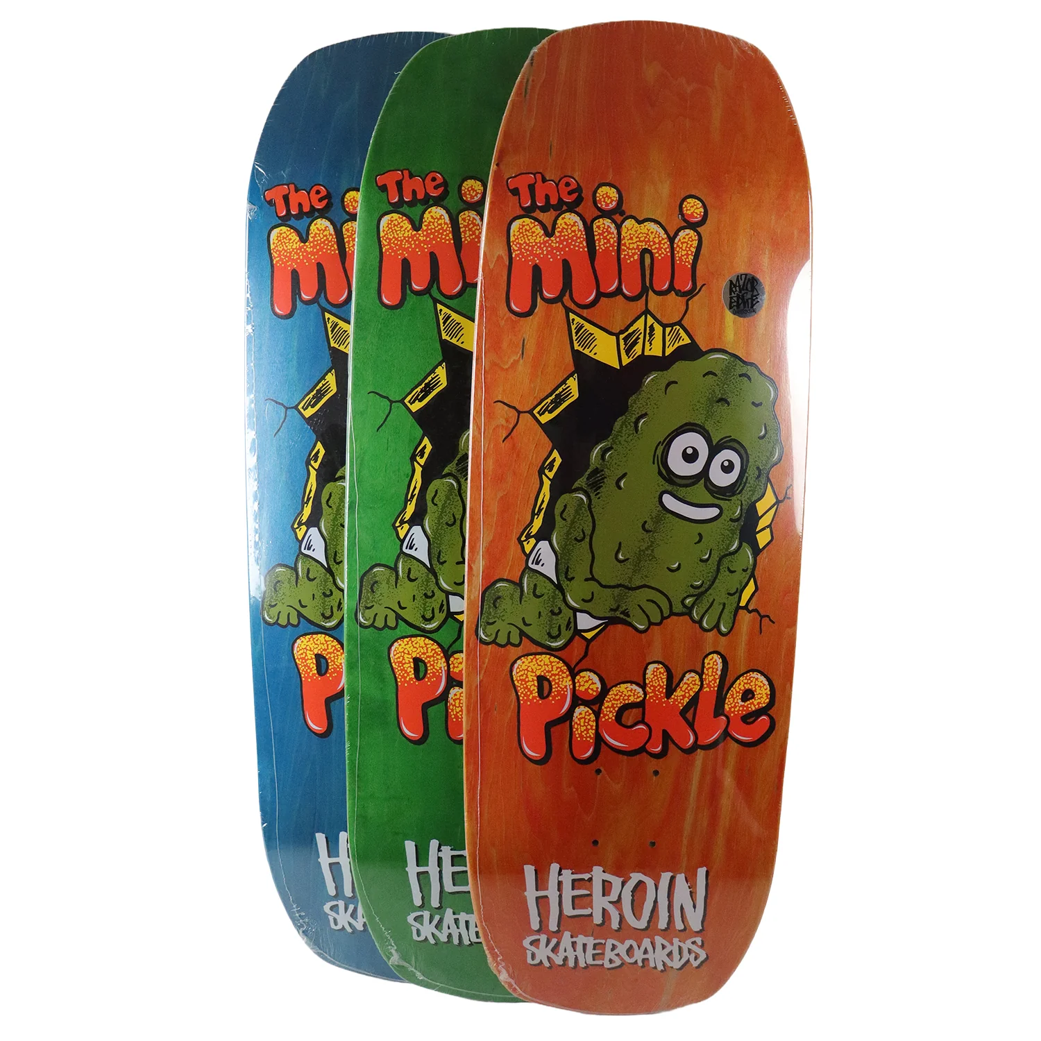 Heroin Skateboard Complete Mini Pickle (Assorted) 9.5" x 29.5" - Image 2
