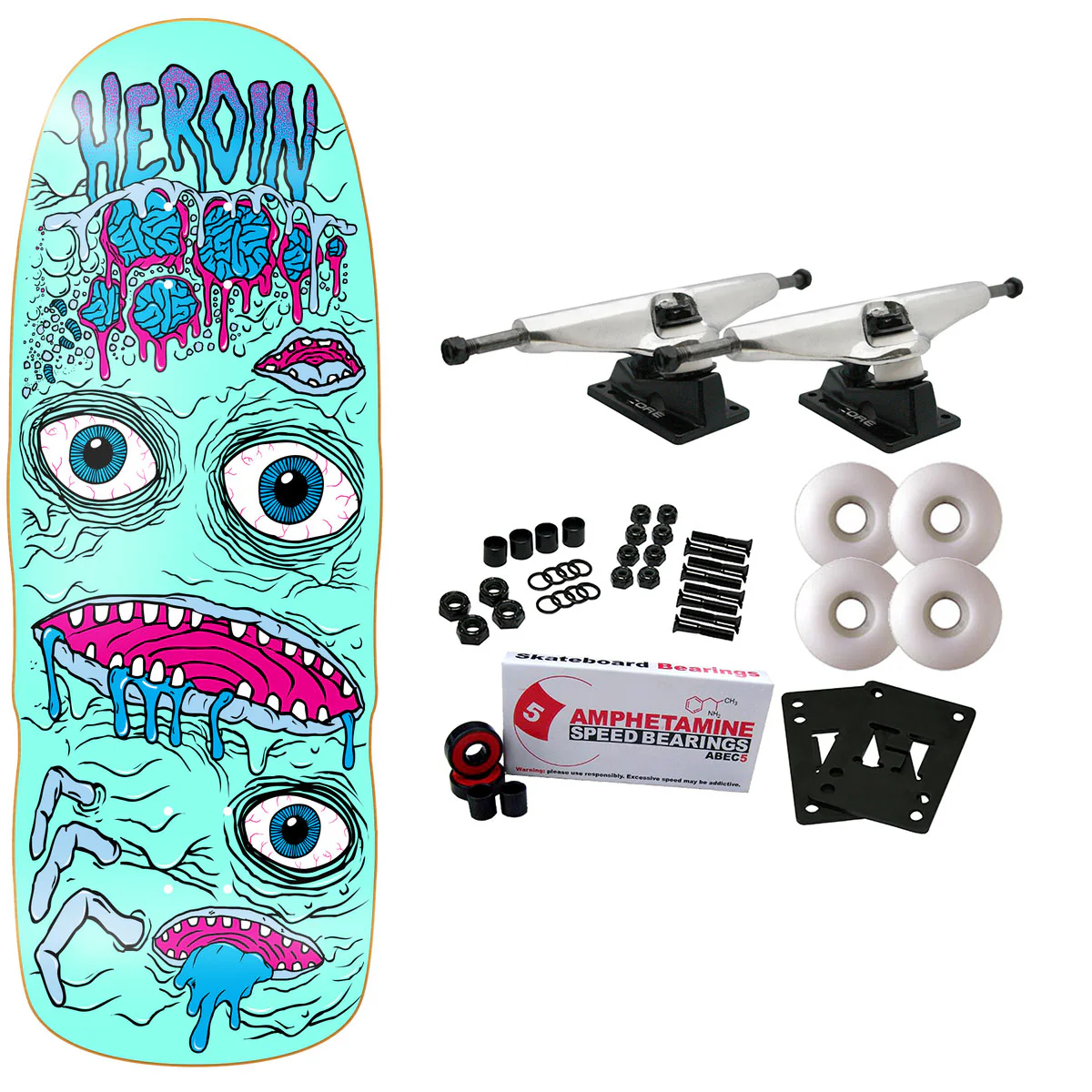 Heroin Skateboard Complete Mutator Mini 10.5" x 29.5"