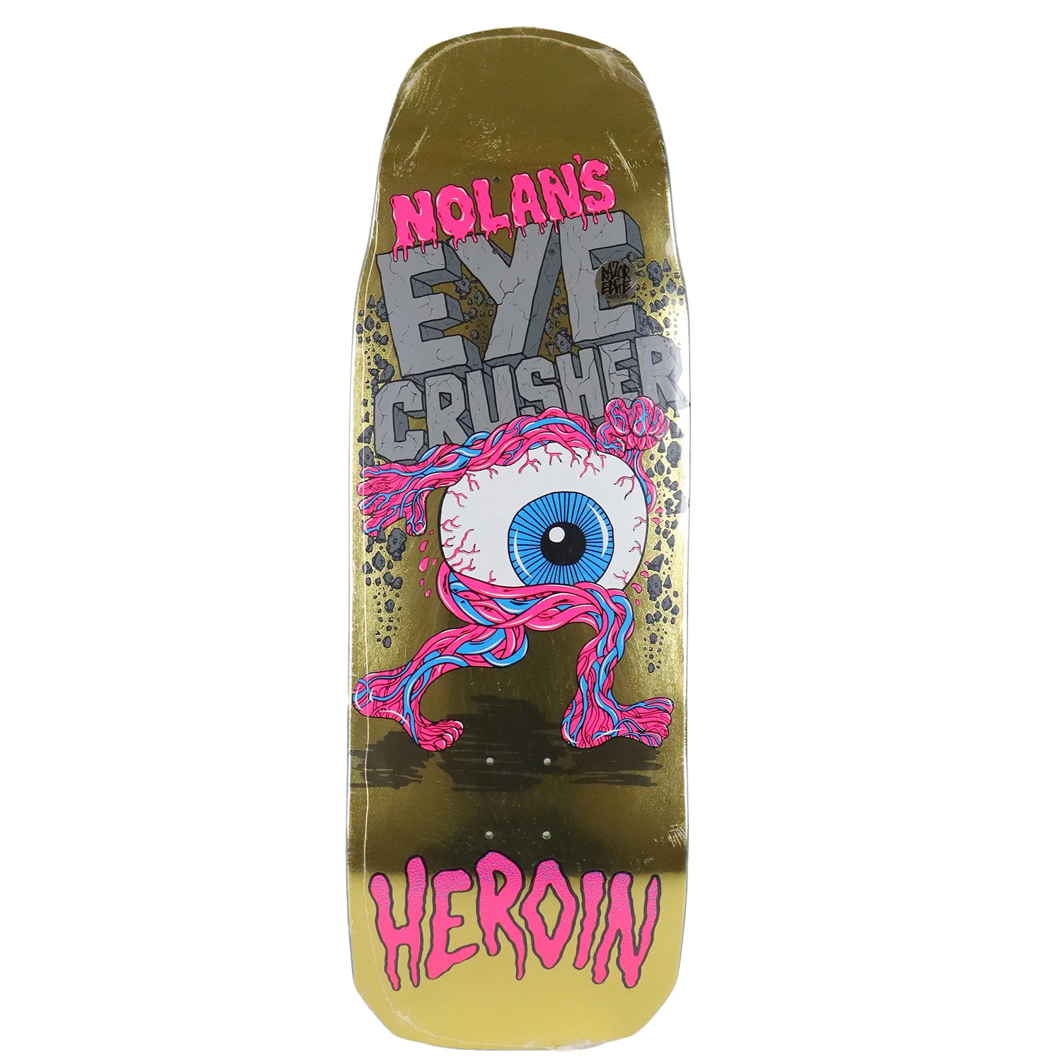 Heroin Skateboard Complete Nolan Houghton Eye Crusher Gold 10" x 30.85" - Image 2