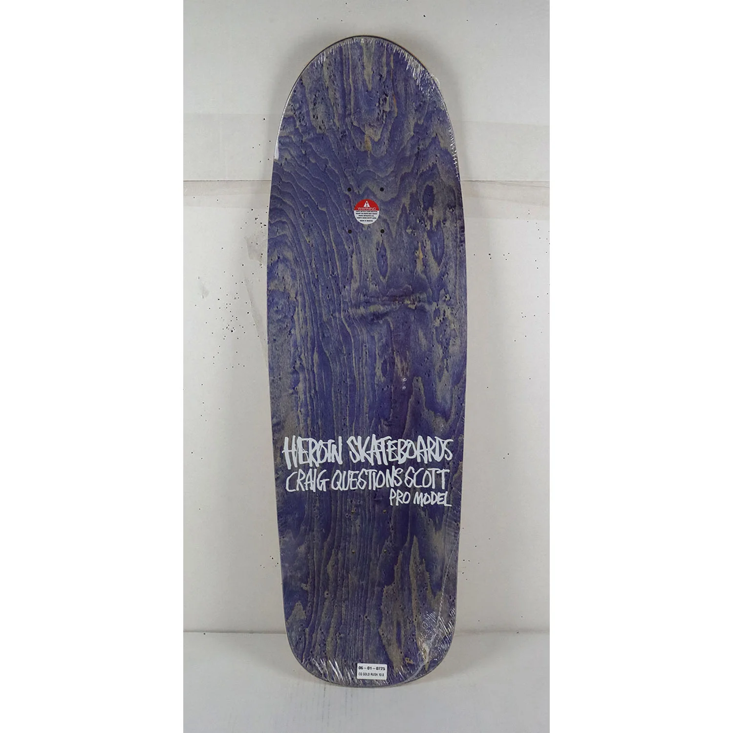 Heroin Skateboard Deck Craig Questions Gold Rush 10.0" x 32.25" - Image 3