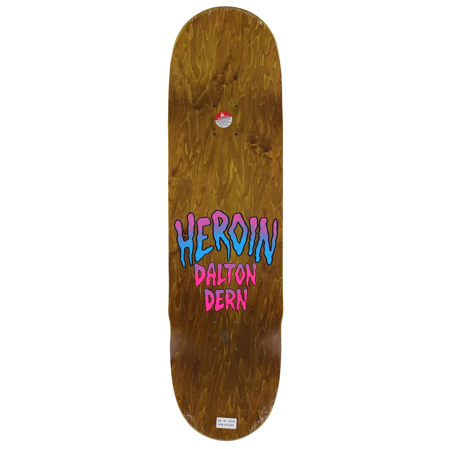 Heroin Skateboard Deck Dalton Dern Eyes Purple 8.625" x 32.2" - Image 3