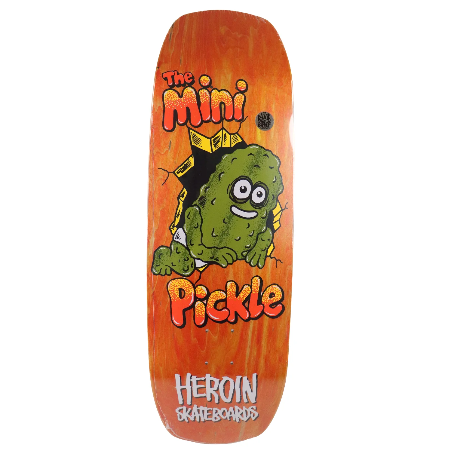 Heroin Skateboard Deck Mini Pickle (Assorted) 9.5" x 29.5" - Image 3