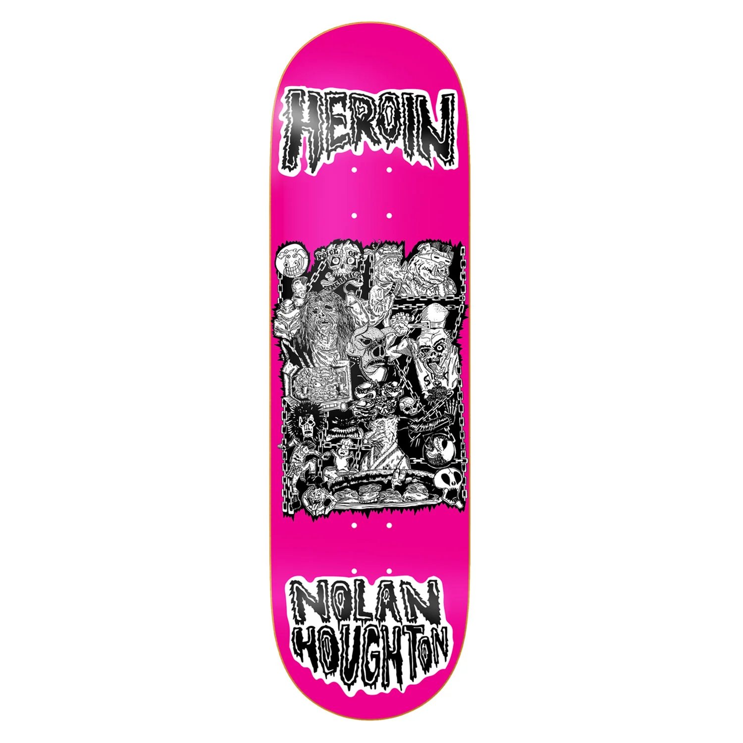 Heroin Skateboard Deck Nolan Houghton Allegory of Fear 9.5" x 32"