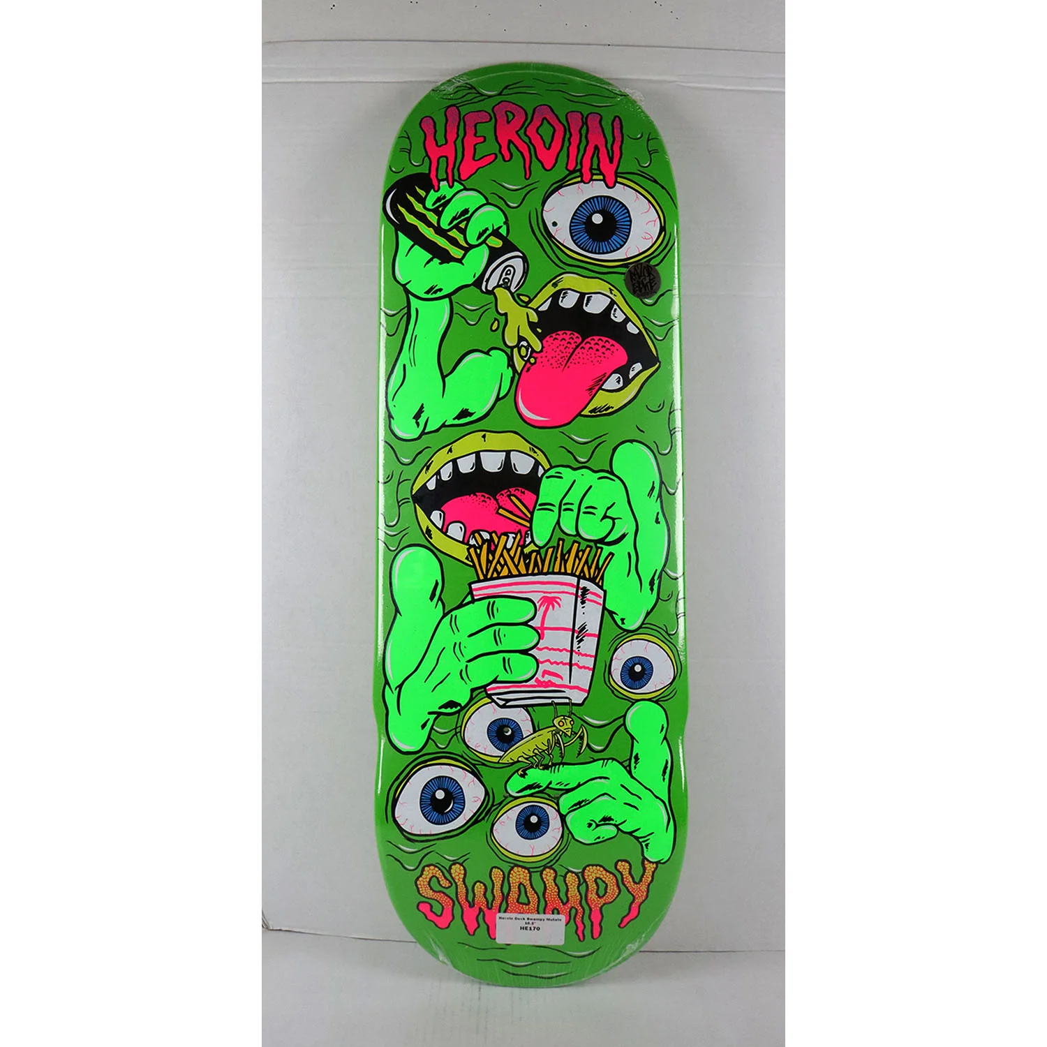Heroin Skateboard Deck Swampy Mutate or Die 10.25" x 32.7" - Image 2