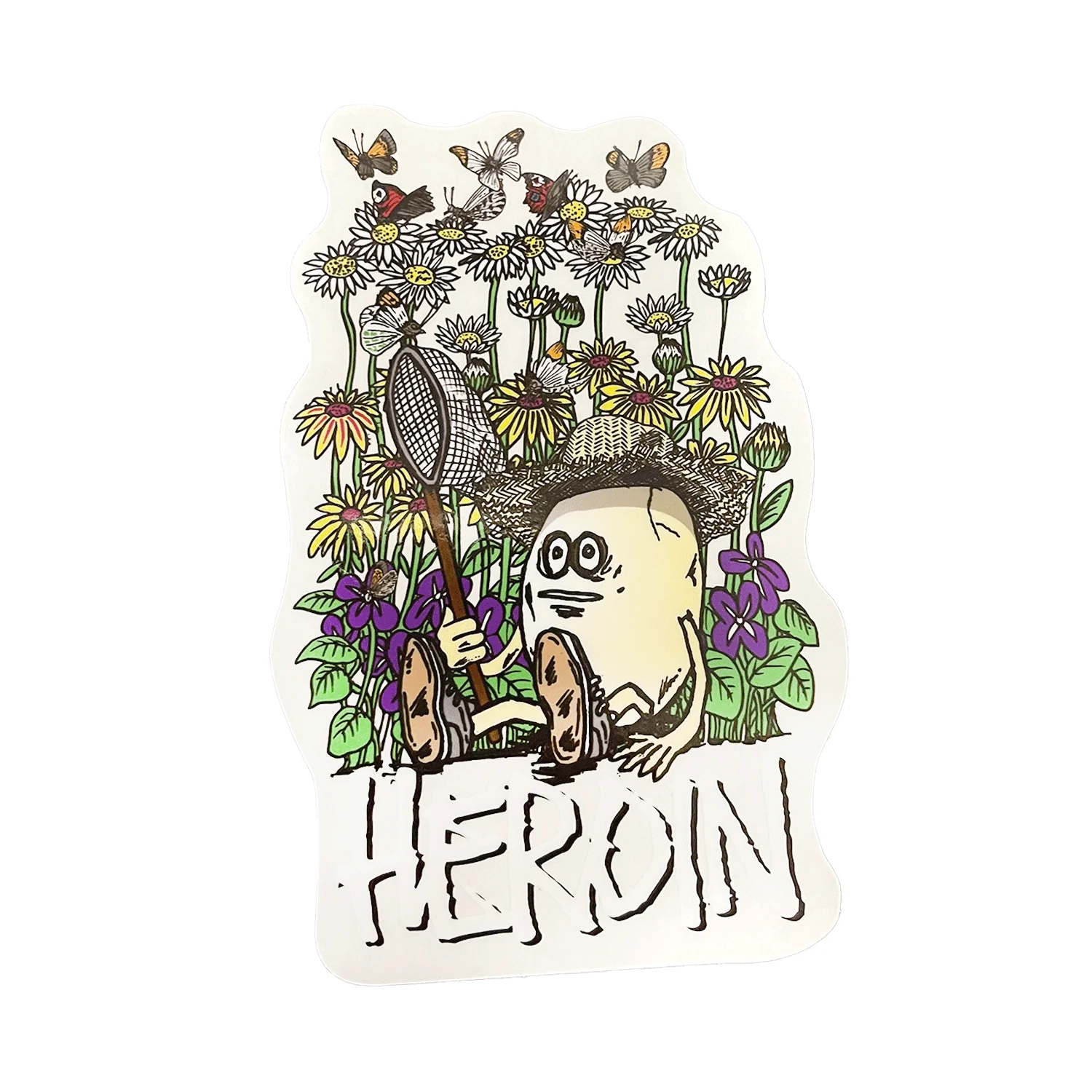 Heroin Skateboard Sticker Avi Guest Egg 3" x 5"
