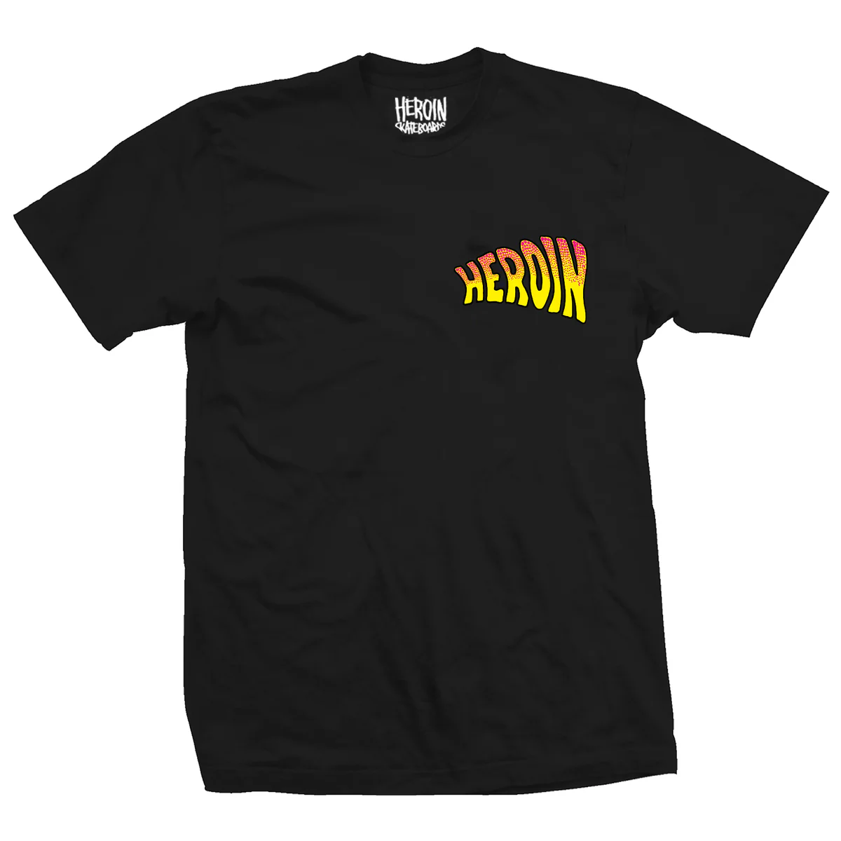 Heroin Skateboards Shirt Merged Black - Image 2