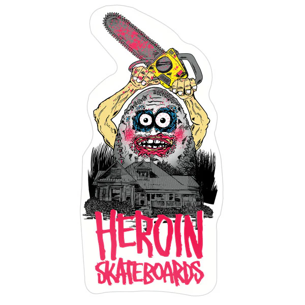 Heroin Skateboards Sticker Wilson Teggxas 3" x 6.5"