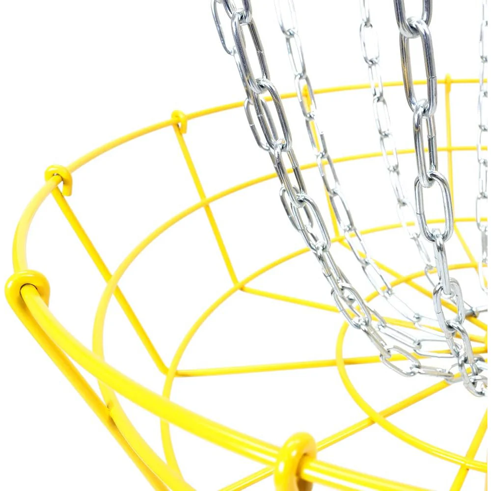 Hive Disc Golf Portable Practice Basket Cross Chains Yellow - Image 5