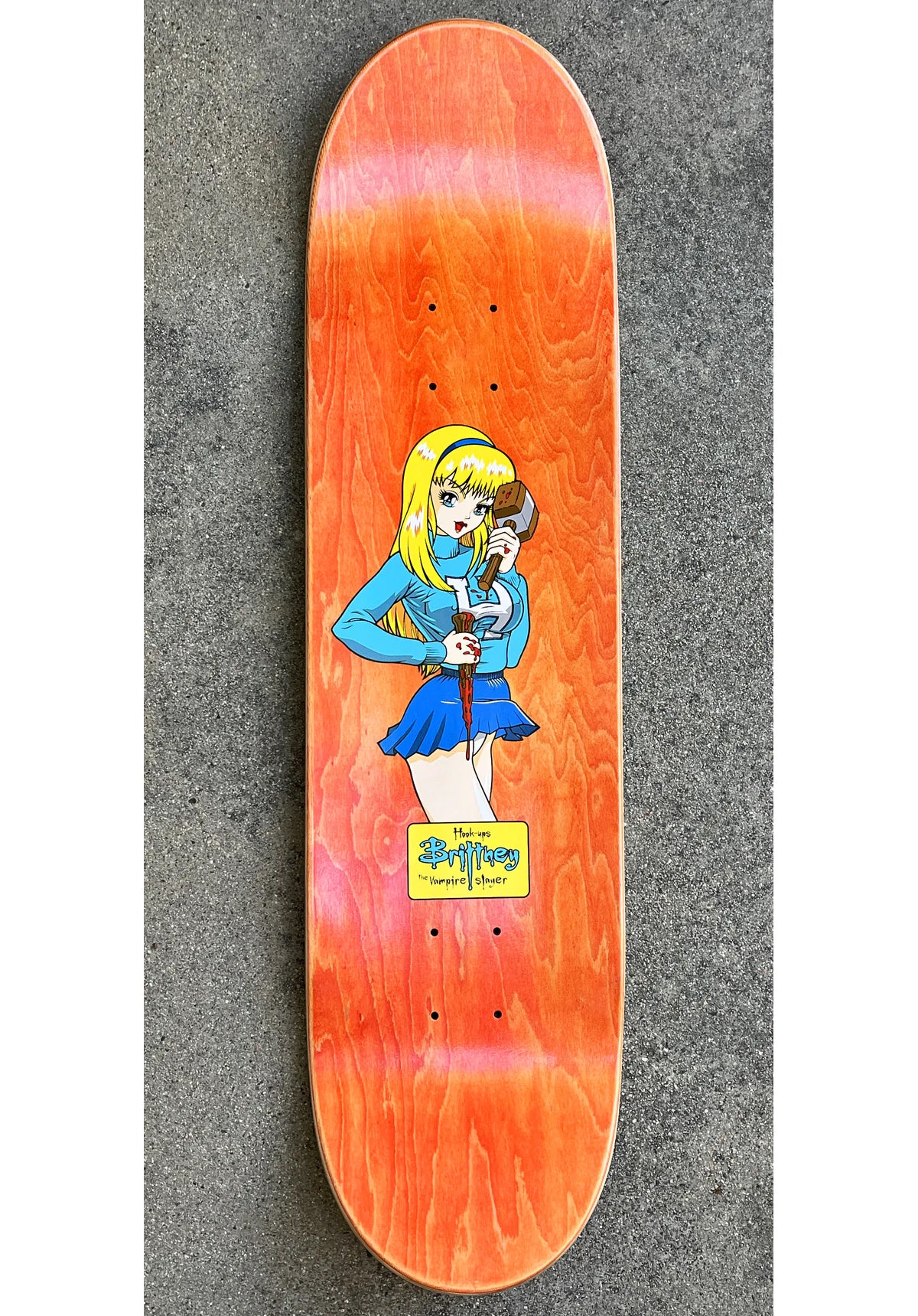 Hook Ups Skateboard Deck Brittney 8.25" x 32.5" - Image 2