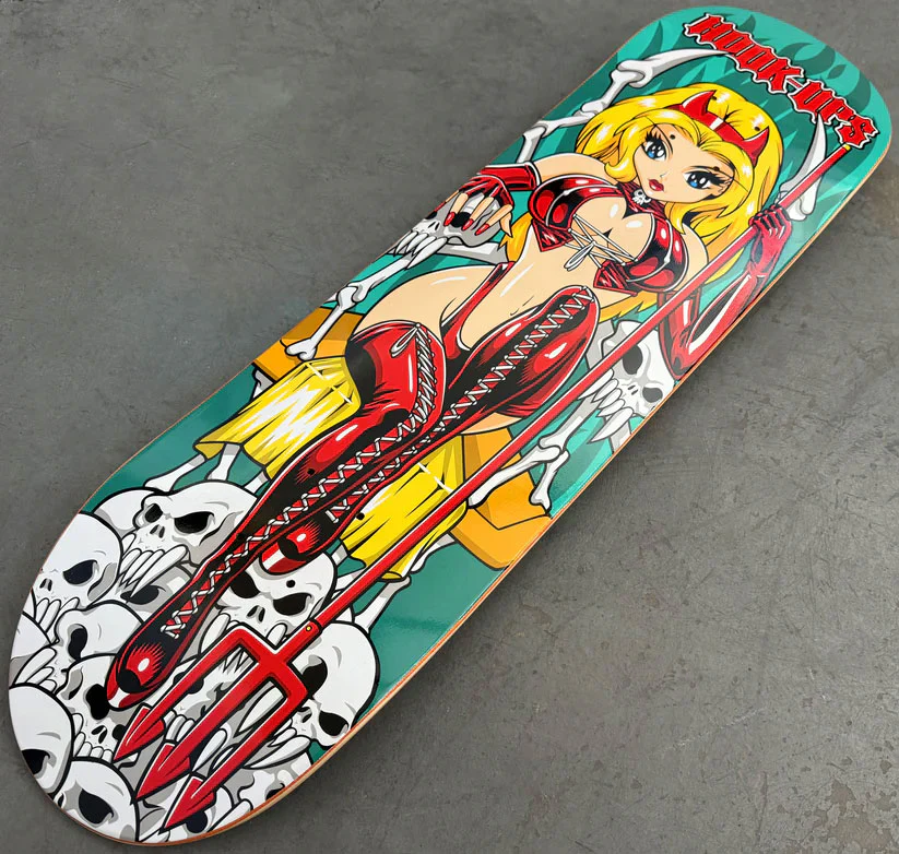 Hook Ups Skateboard Deck Devil Throne 8.5" x 32.25" - Image 3