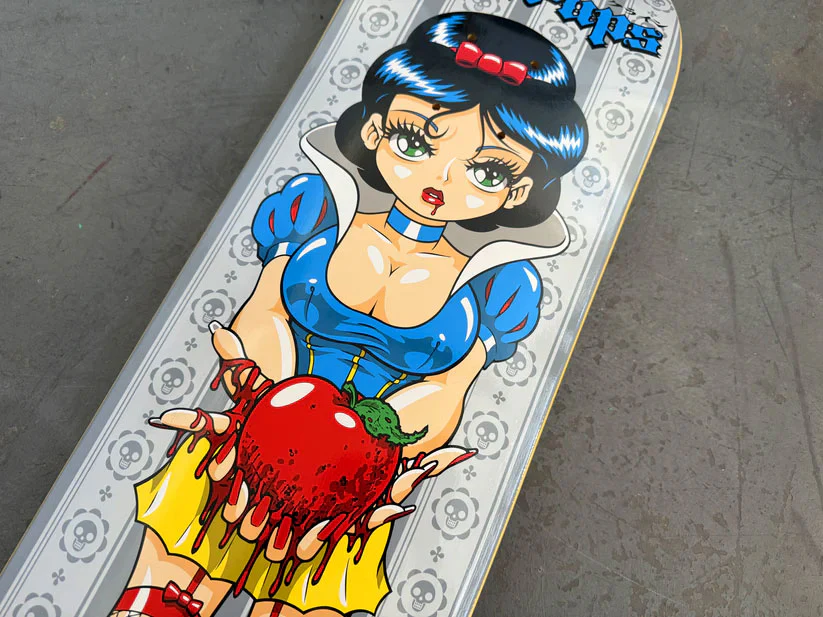 Hook Ups Skateboard Deck Evil Snow White 8.25" x 32.25" - Image 4
