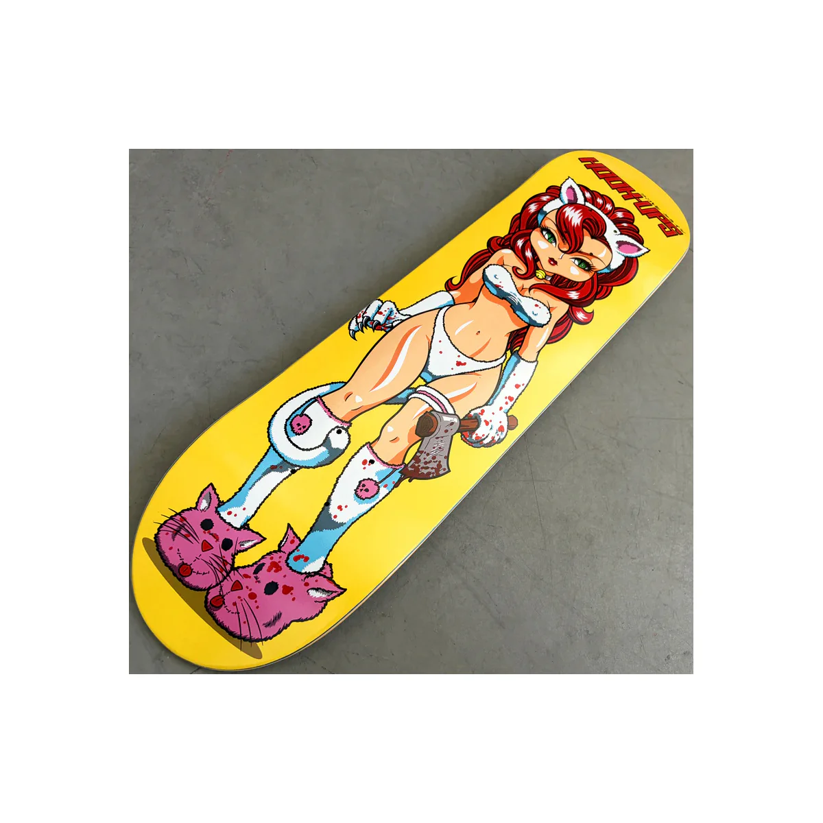 Hook Ups Skateboard Deck Hatchet Killer Akiko 8.25" x 32.25" - Image 4