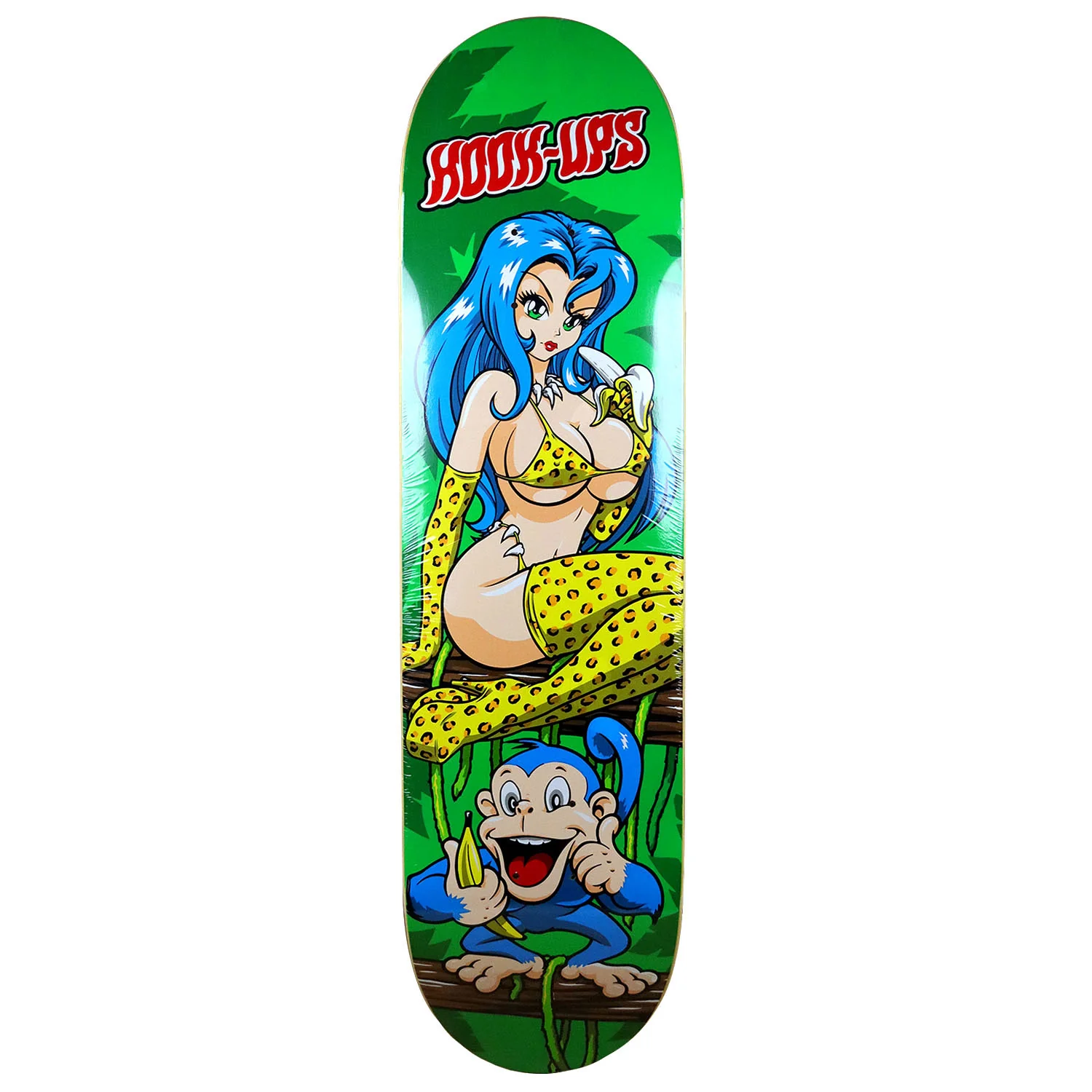 Hook Ups Skateboard Deck Jungle Girl 8.25" x 32.25"