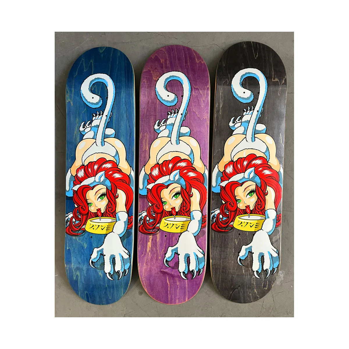 Hook Ups Skateboard Deck Milky Cat (Assorted) 8.25" x 32.25" - Image 6