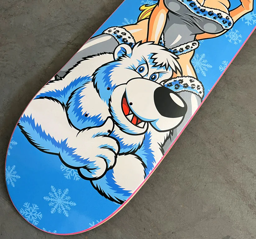 Hook Ups Skateboard Deck Polar Girl 8.5" x 32.25" - Image 4