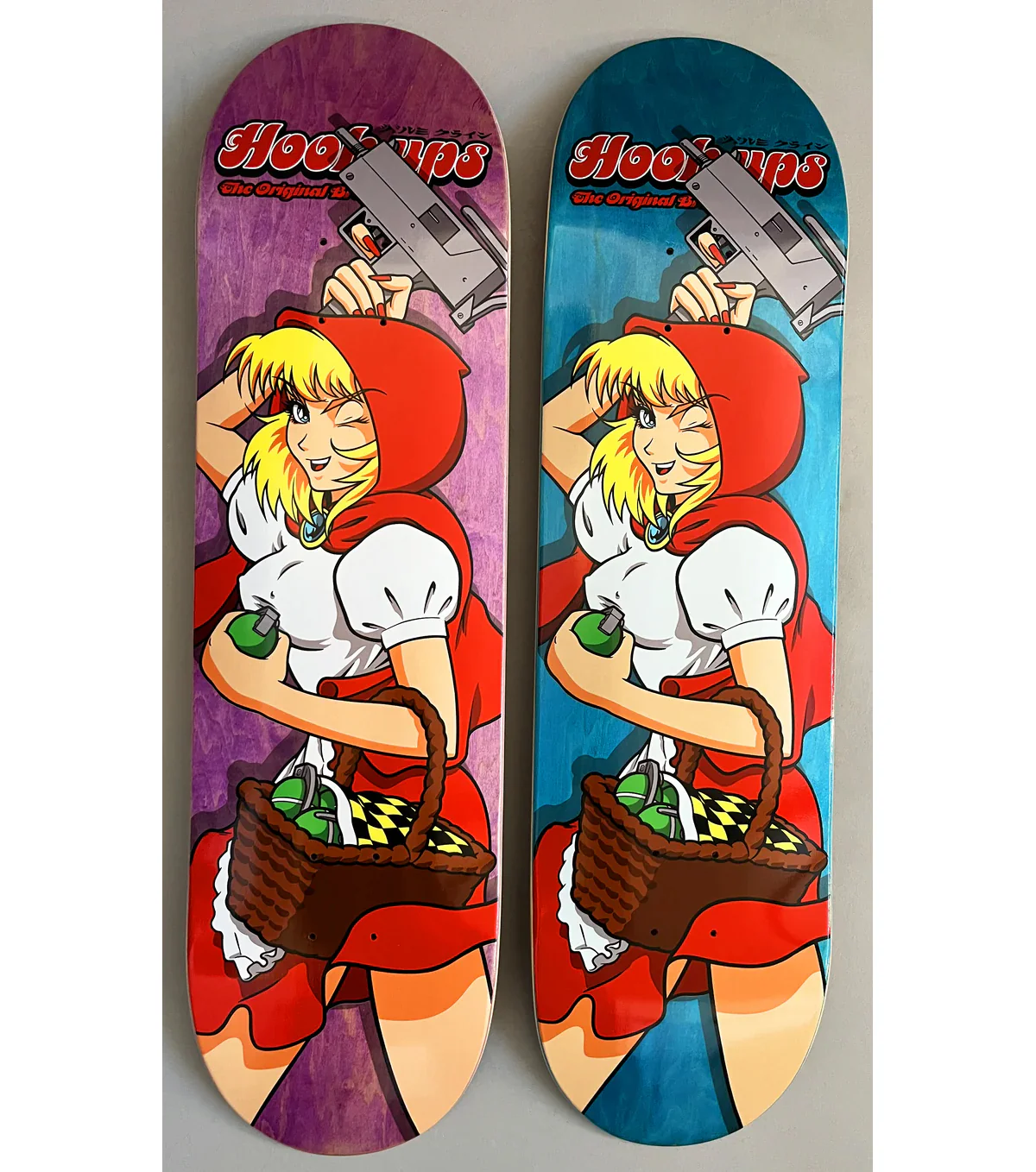 Hook Ups Skateboard Deck Red Riding Hood 8.5" x 32.25" Assorted Colors - Image 2