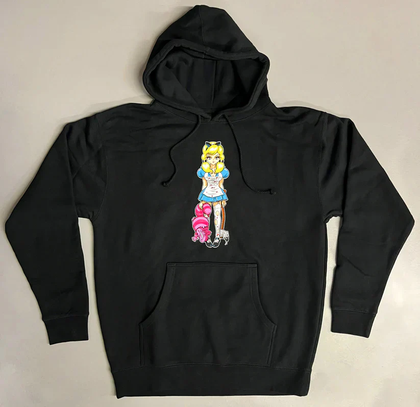 Hook Ups Skateboards Hoody Evil Alice Black