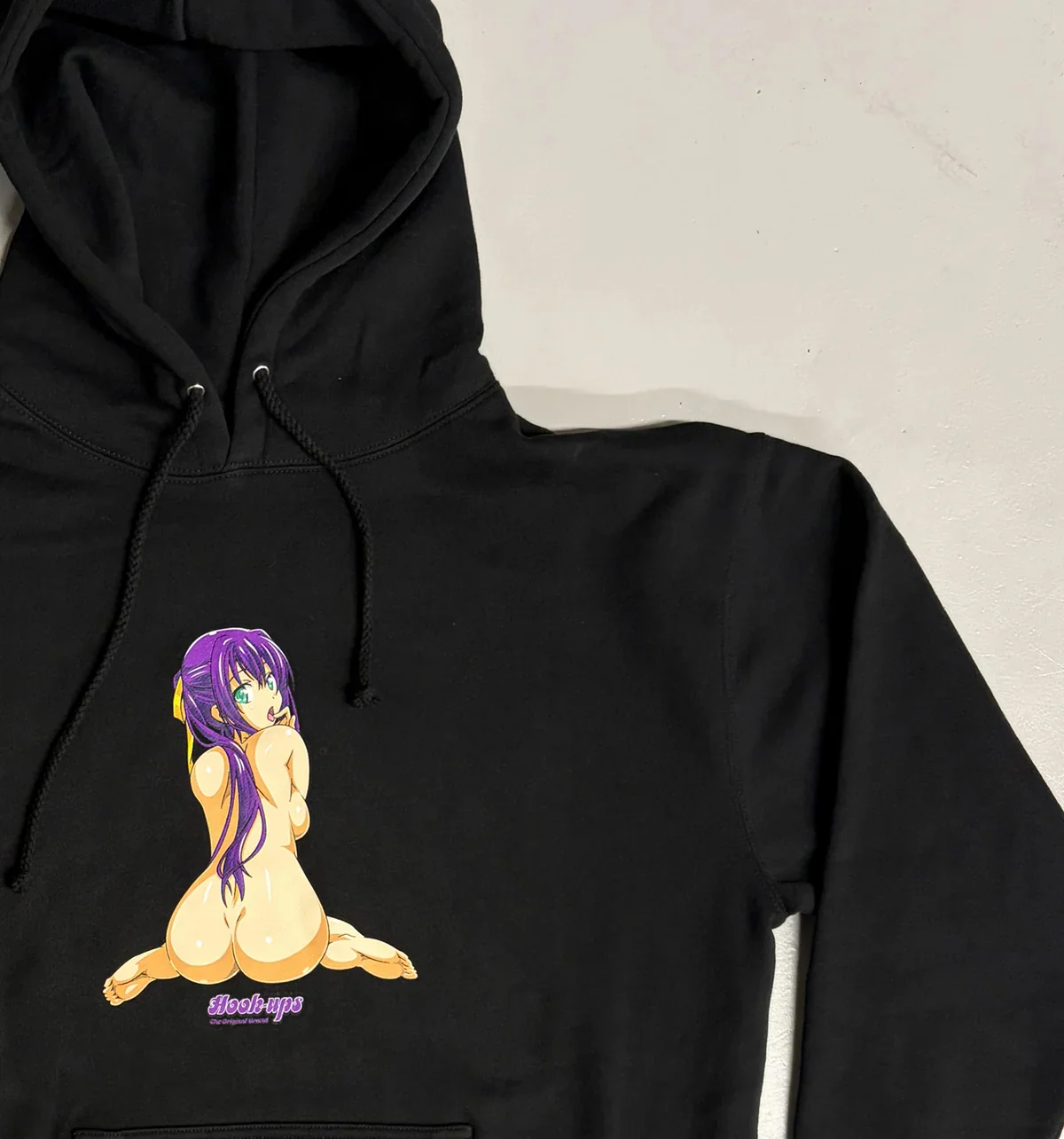 Hook Ups Skateboards Hoody Misaki Black - Image 3
