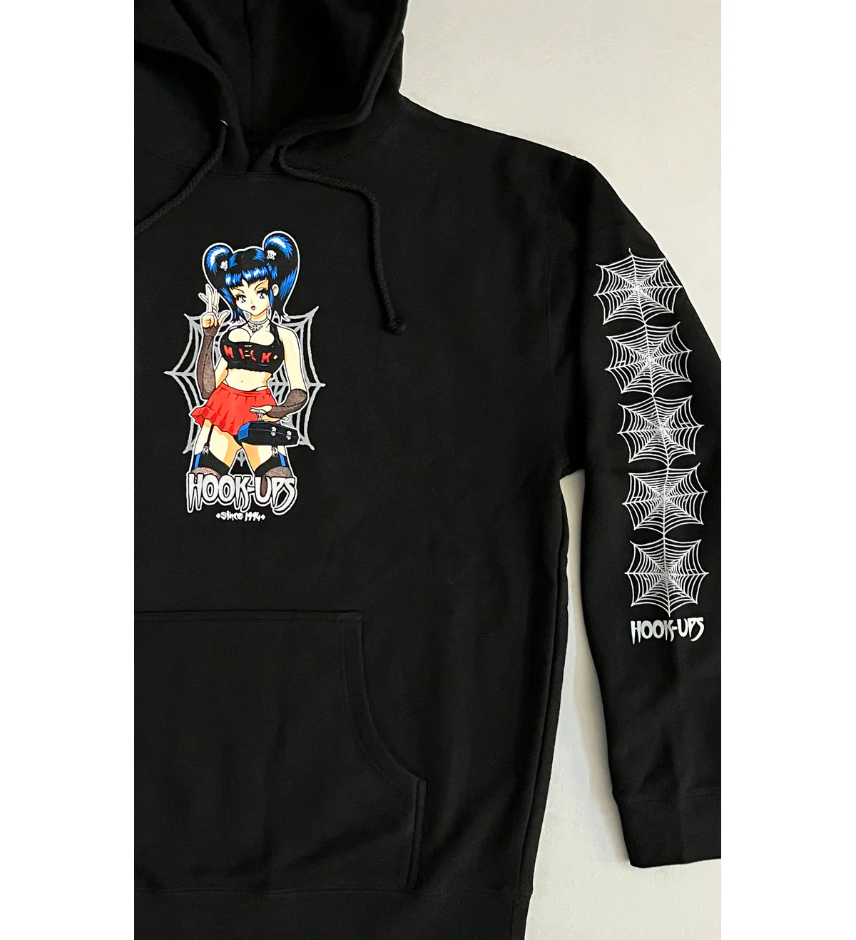 Hook Ups Skateboards Hoody Raven Black - Image 3
