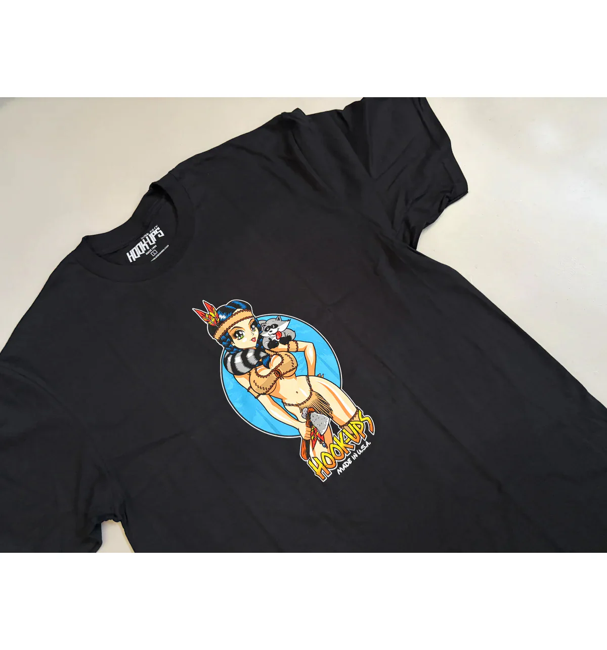 Hook Ups Skateboards Shirt Pocahook-ups Black - Image 2