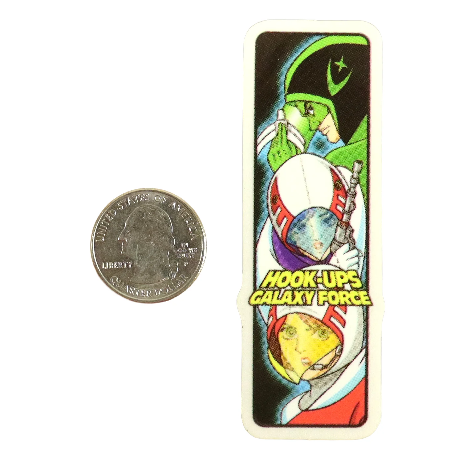 Hook Ups Skateboards Sticker - Mini Size - Galaxy Force 1.125" x 3.4"