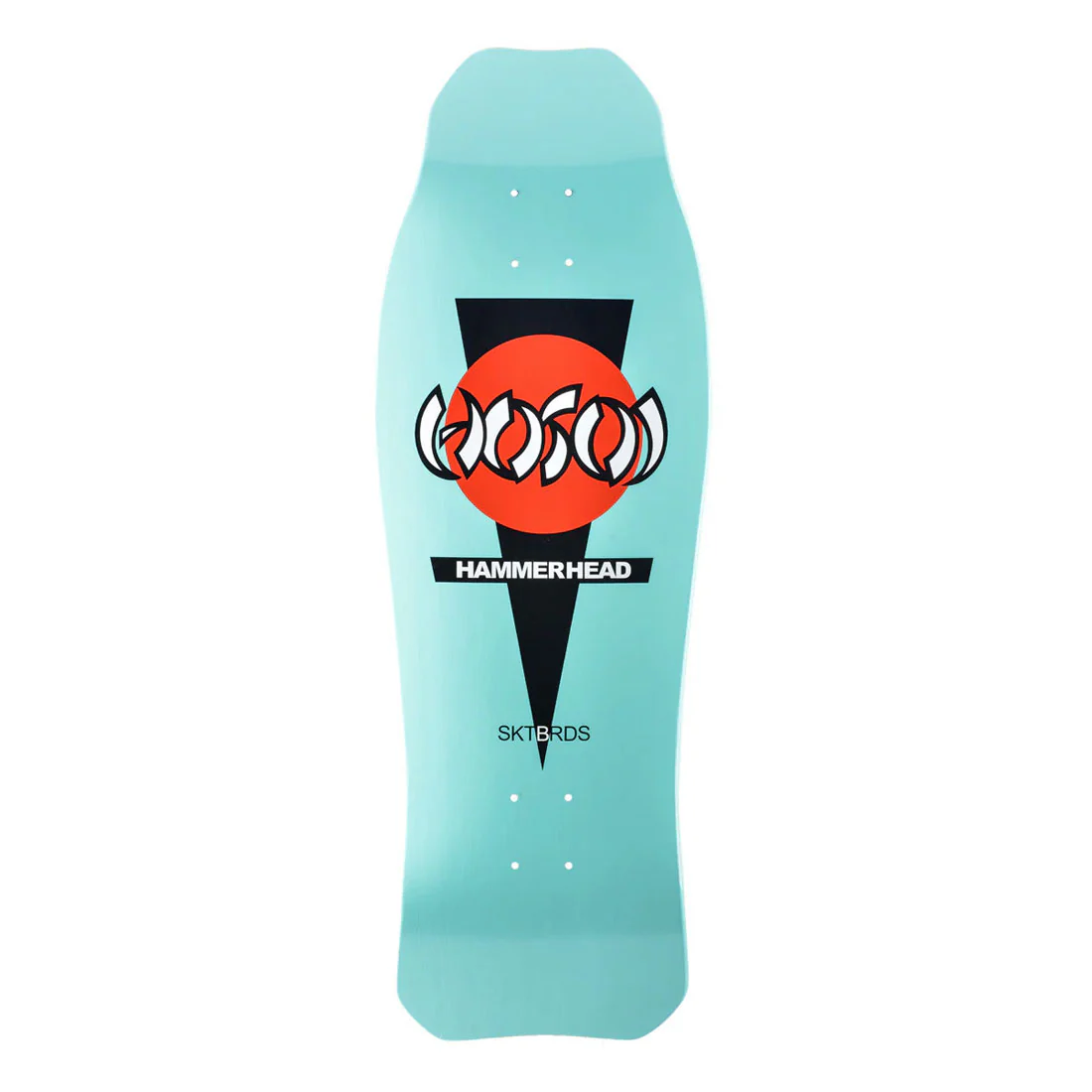 Hosoi Skateboard Deck Hammerhead Double Kick Turquoise 10.25" x 31" Old School