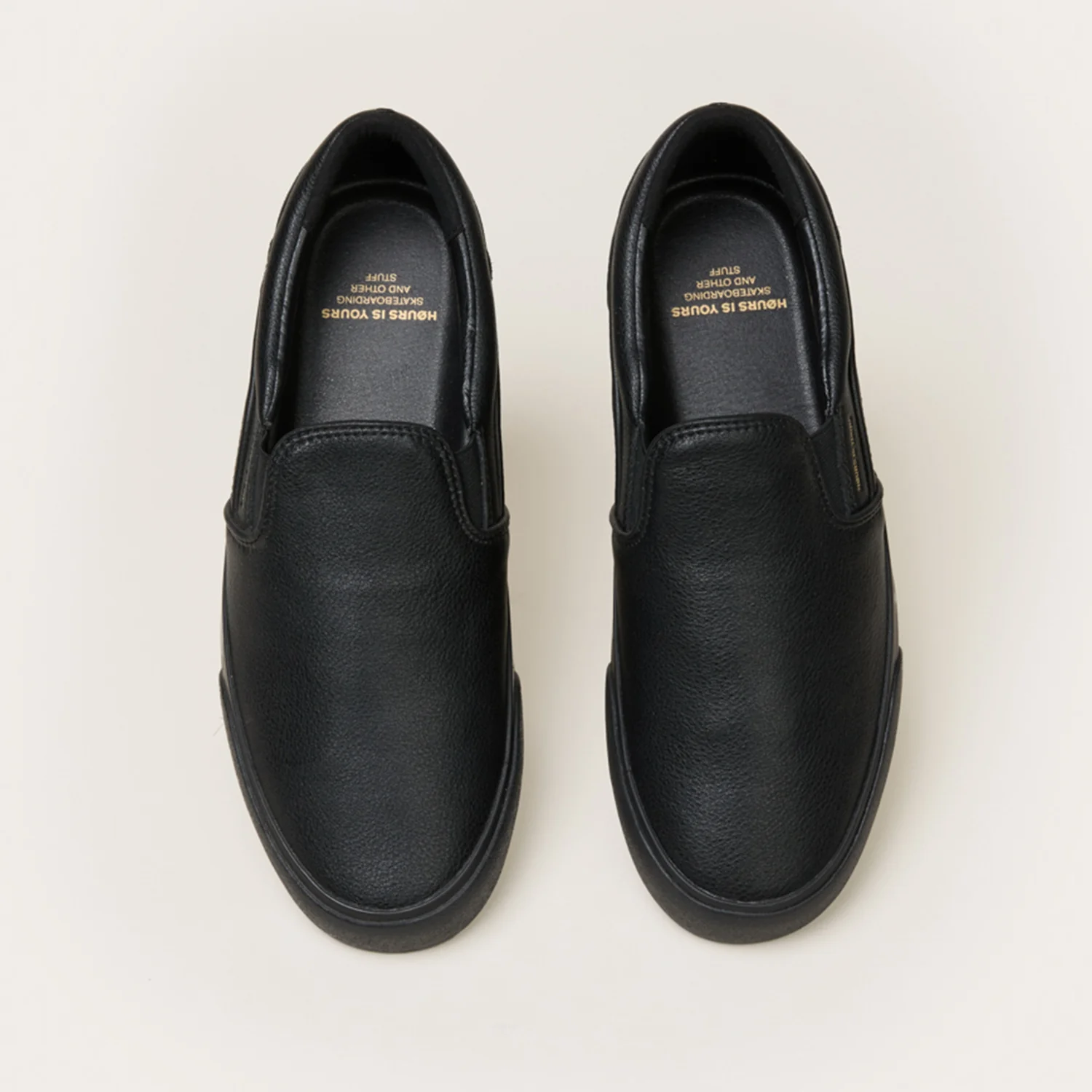 Hours is Yours Skateboard Shoes B1 Herman Blackout Leather - Image 4