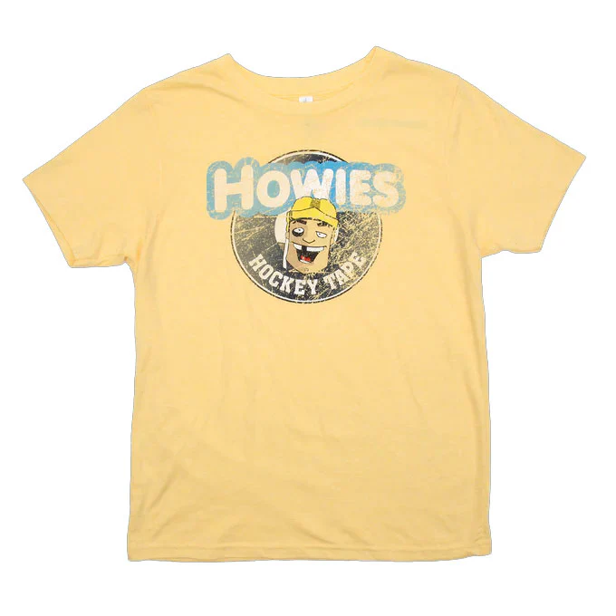 Howies Hockey Tape Shirt Kids Line Yellow Youth Medium