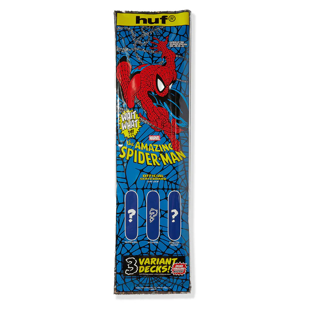Huf Skateboard Deck Marvel Spider-Man Issue 300 Blind Bag 8.25" Limited Edition