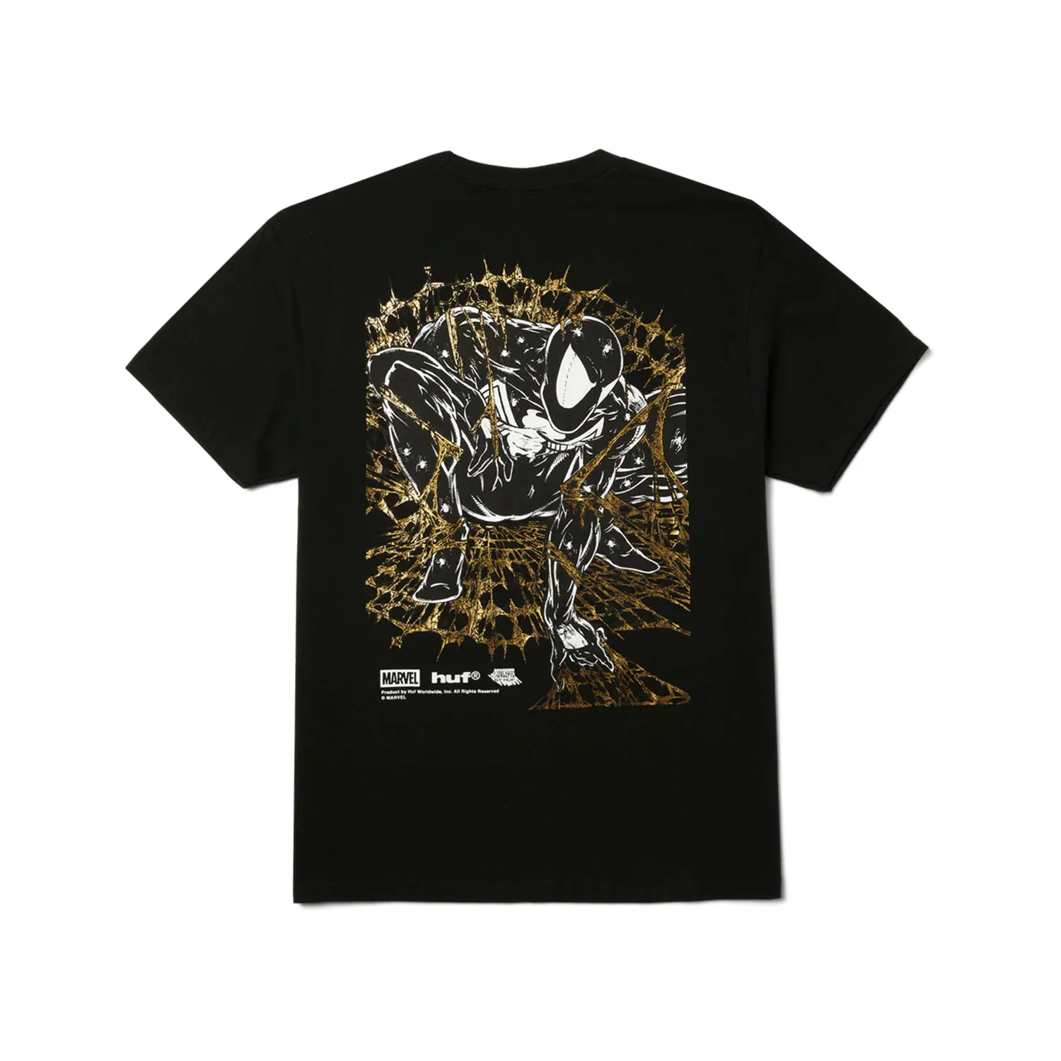 Huf X Marvel Spider-Man Arachknight Gold T-Shirt Black